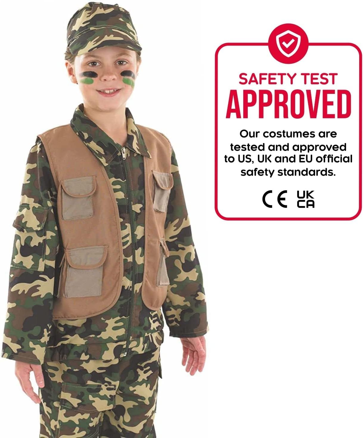 Fun Shack Boys Army Costume, Kids Military Costume, Boys Camo Costume, Soldier Costume for Kids, Boys Army Uniform image number 2