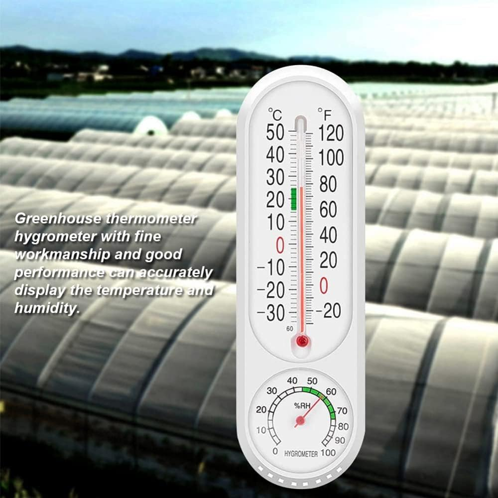 2Pack Outdoor Indoor Wall Thermometer Hygrometer Digital Humidity Meter Thermometers Wall Hang Temperature Humidity Gauge Meter with Celsius/Fahrenheit (℃/℉) for Garden Plant Field Cellar Greenhouse image number 4