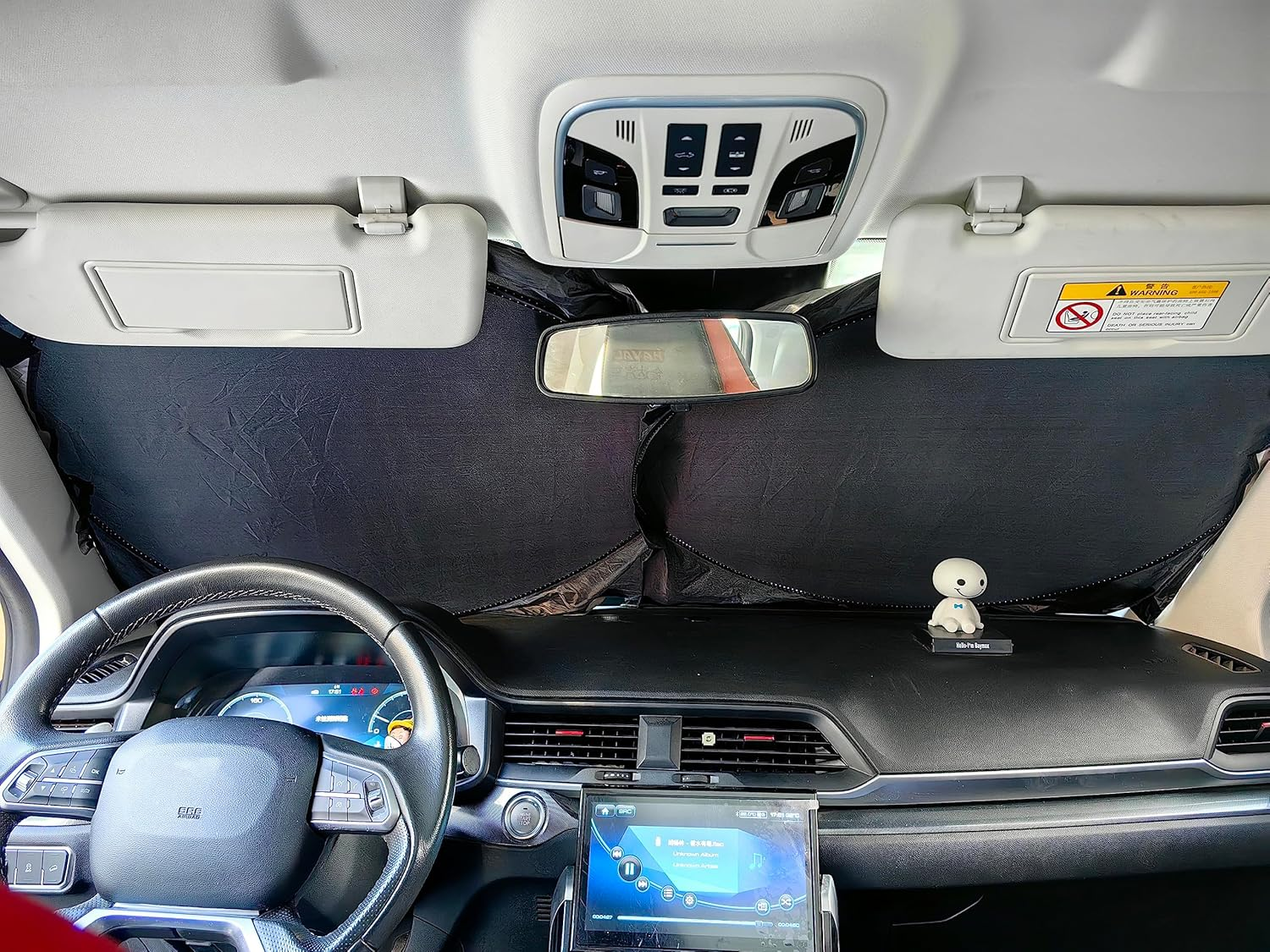 XHRING Windshield Sun Shade for Audi A4 A5 A6 A7 A8 Q3 Q5 Q7 Q8 S6 S7 S8 Accessories, Car Front Window Sunshade Sun Visor Shield for Audi RS5 RS7 2013-2024 Sun Protection image number 2