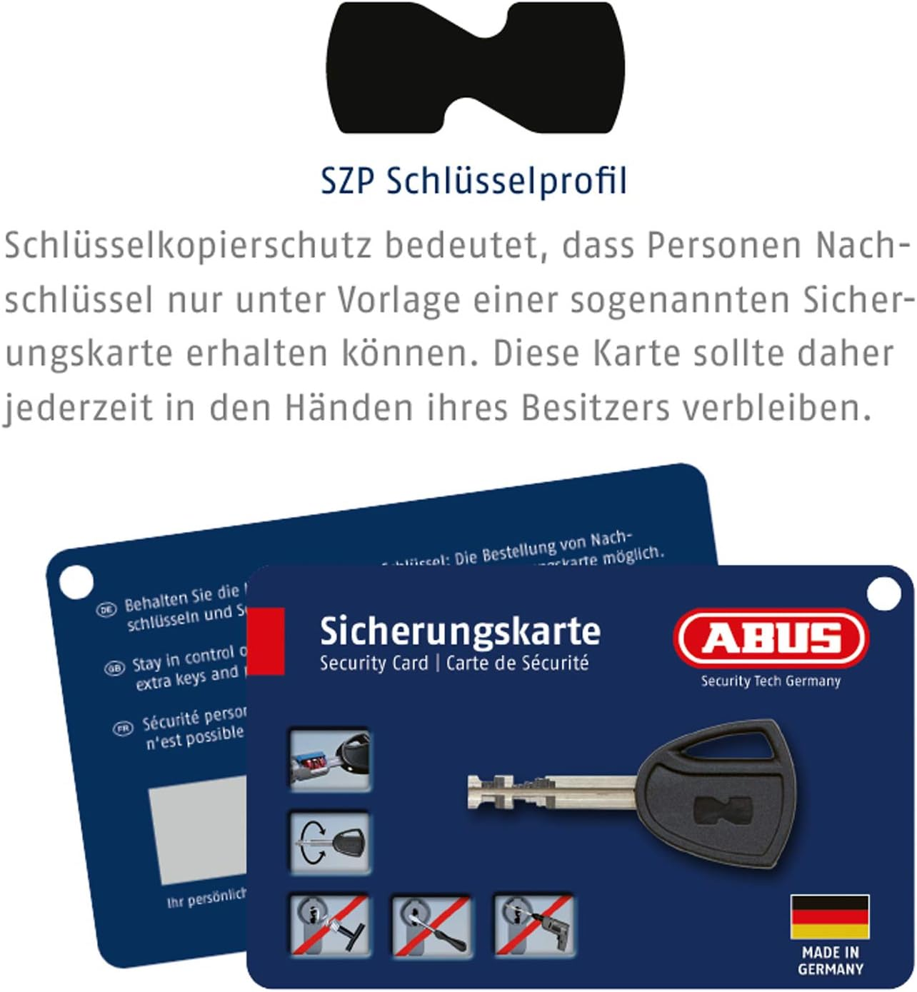 ABUS Granit Padlock 37ST/55#SZP - Stainless Steel - Outdoor Security with Card and Abus-Plus Cylinder - Security Level 10 - Blue/Silver image number 2