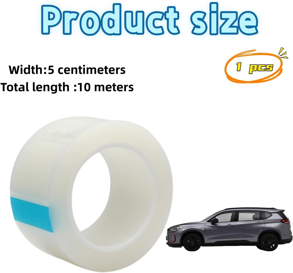 Clear Car Door Edge Guard Tape Invisible Anti,Edge Guards for Front and Rear Bumper Protection, Anti-Collision Protection Film,Resistant with Strong Adhesion Easy DIY Installation All