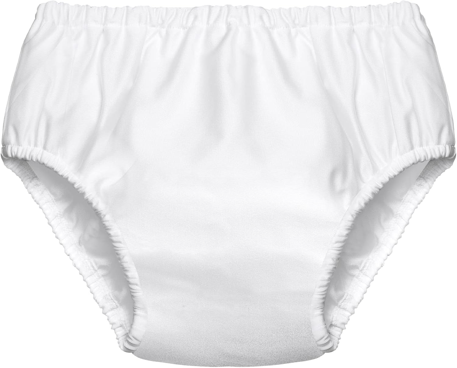 Swim Diapers for Adult Reusable Diaper for Pool Washable Leak Resistant Waterproof Adult Pull on Cover Pants for Men Women, White, Medium, Medium image number 3