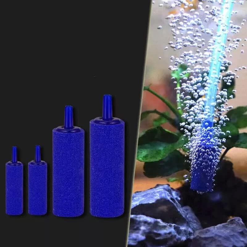 AIMALL 10PCS Aquarium Fish Tank Aerator Air Stone Diffuser Oxygen Bubbles Pump 2Colours, 0.16" Outer Dia, 0.098" Inner Dia - Enhances Water Filtration & Quality image number 2