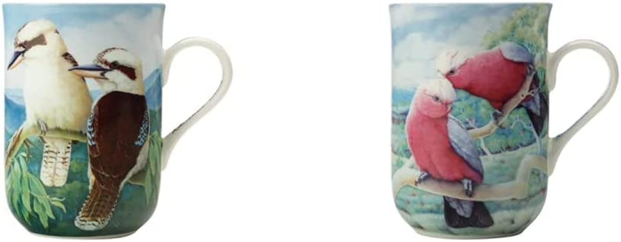 Maxwell & Williams Birds of Australia KC 10Yr Anniversary Mug 300ML Kookaburra Gift Boxed & Birds of Australia KC 10Yr Anniversary Mug 300ML Galah Gift Boxed