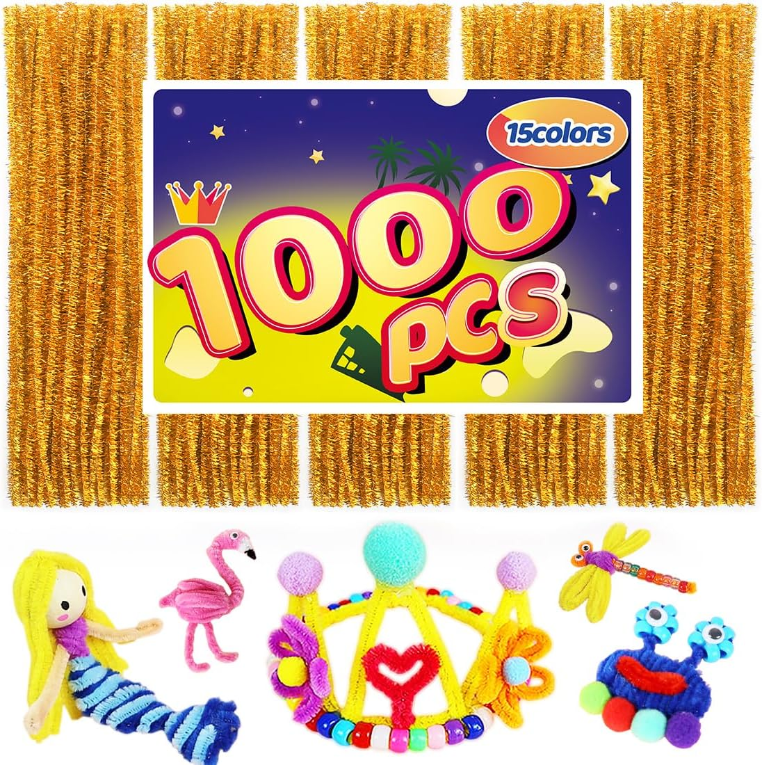 Pipe Cleaners, Pipe Cleaners Craft, Arts and Crafts, Crafts, Craft Supplies, Art Supplies (Beige)&hellip; image number 3