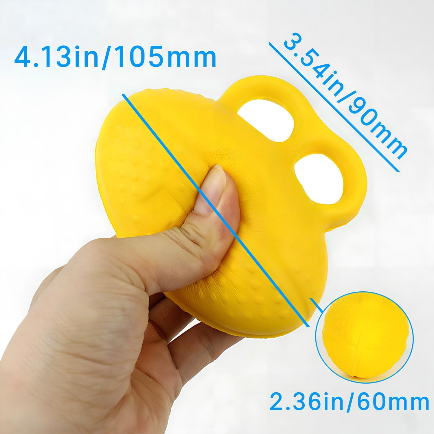 Hand Grip Strength Trainer,Finger Exerciser Balls for Hand Therapy,Stress Relief Balls for Adults(Yellow)
