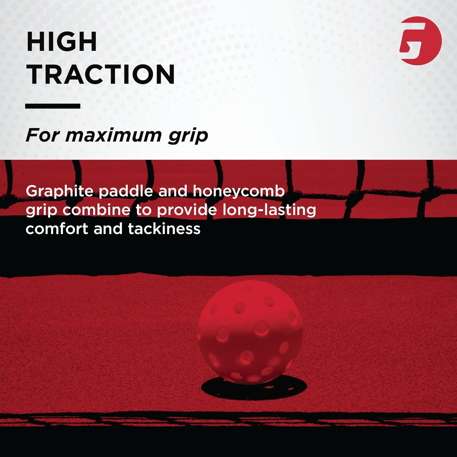 Gamma Sports Neucore Poly Core Pickleball Paddle - Compass, Shard, Legend, Unisex-Adult, Pickleball Paddle, Legend, Black image number 6