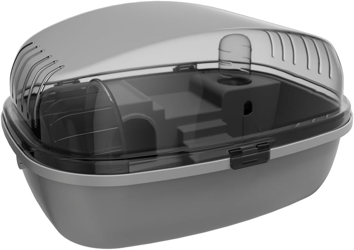 Panoramic Hamster Cage, Fully Equipped Mouse Basket Kit, Easy Clean Cricetinae Coop, Removable and Washable, for Dwarf & Syrian Rat (Starlight Gray) image number 6