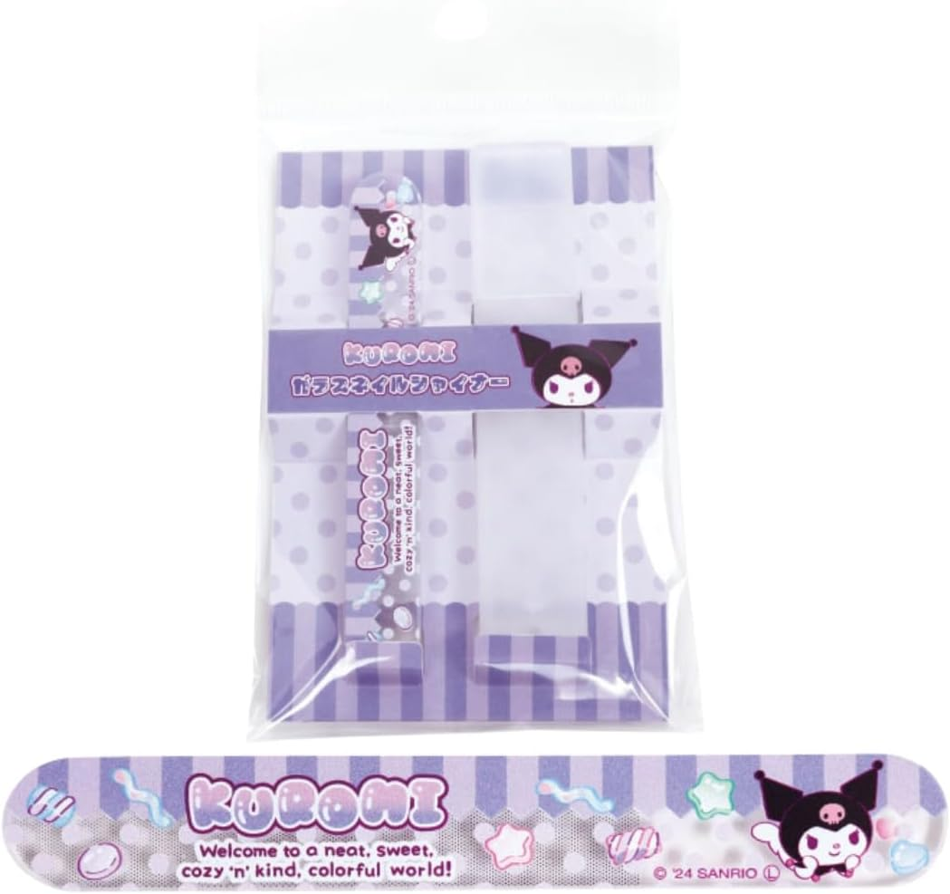 Sanrio Kuromi Character Glass Nail Polish Nail File with Case Nail Shiner Kuromi image number 1