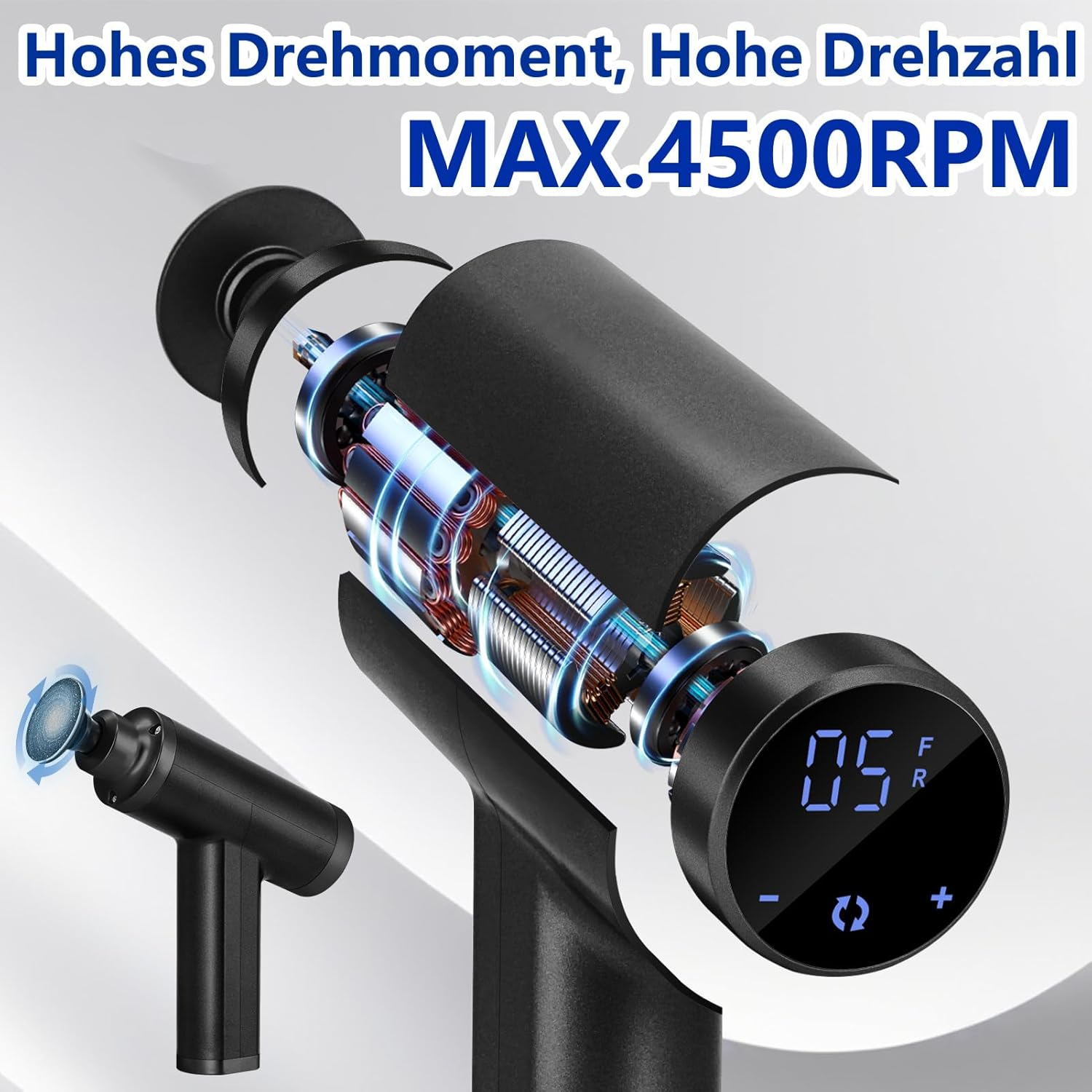 Electric Callus Remover, 4500 Rpm, Adjustable Speed, Professional Callus Remover, Electric Callus Remover, Pedicure, Electric Foot File, Black FCR-3 image number 5