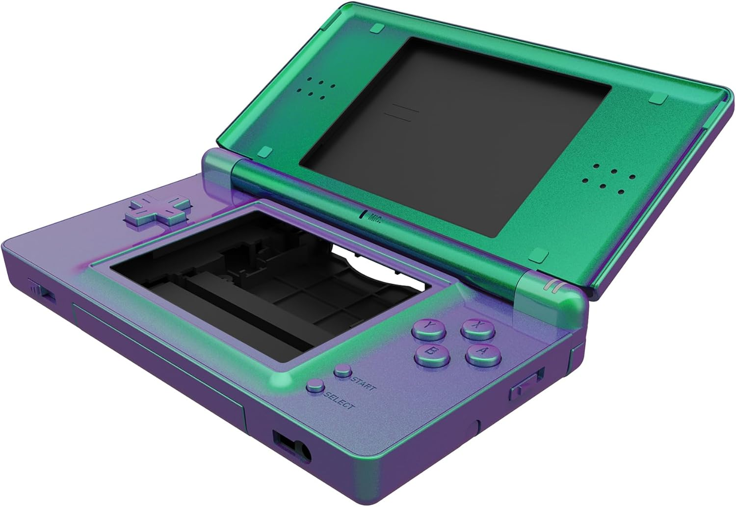 Extremerate Chameleon Purple Blue Replacement Full Housing Shell for Nintendo DS Lite, Custom Handheld Console Case Cover with Buttons, Screen Lens for Nintendo DS Lite NDSL - Console NOT Included