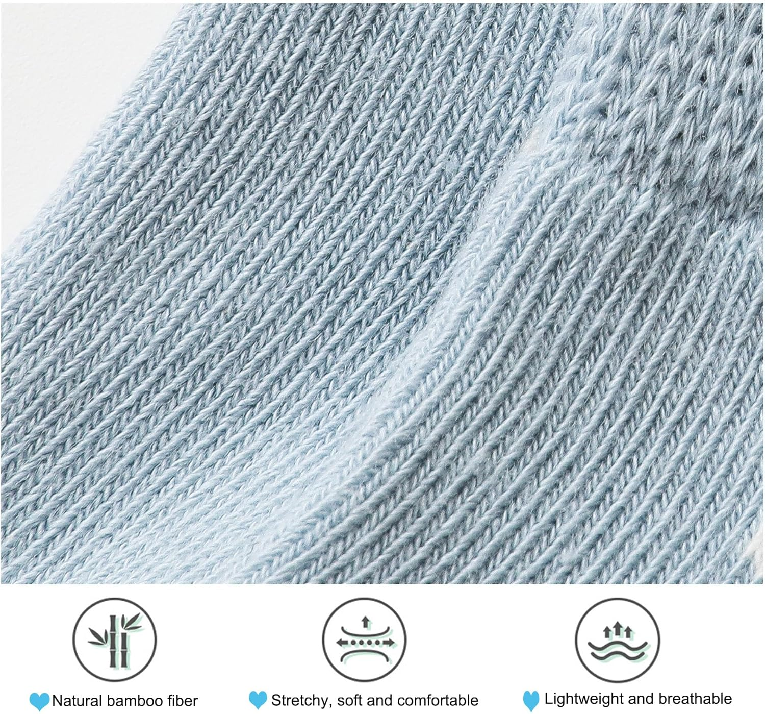 QXQTER Toddler Baby Knee Pads and Socks for Crawling for Infant Boys Girls with Grips Anti-Slip Knee Protector - 6 Pairs image number 2