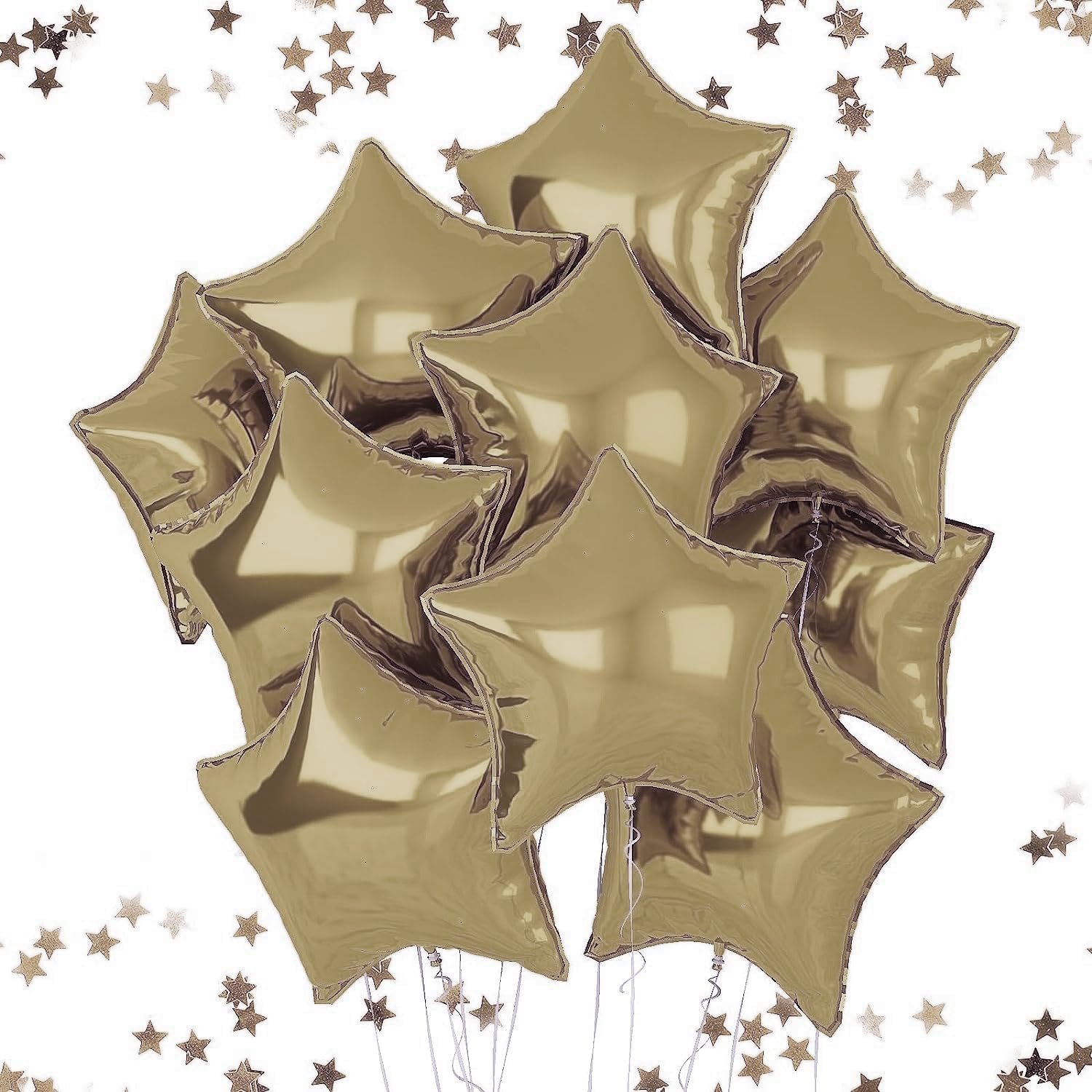 18" Star Balloons Foil Balloons Mylar 10Pcs Balloons for Baby Shower, Gender Reveal, Wedding, Magical Prom or Engagement Party Decoration (Red)