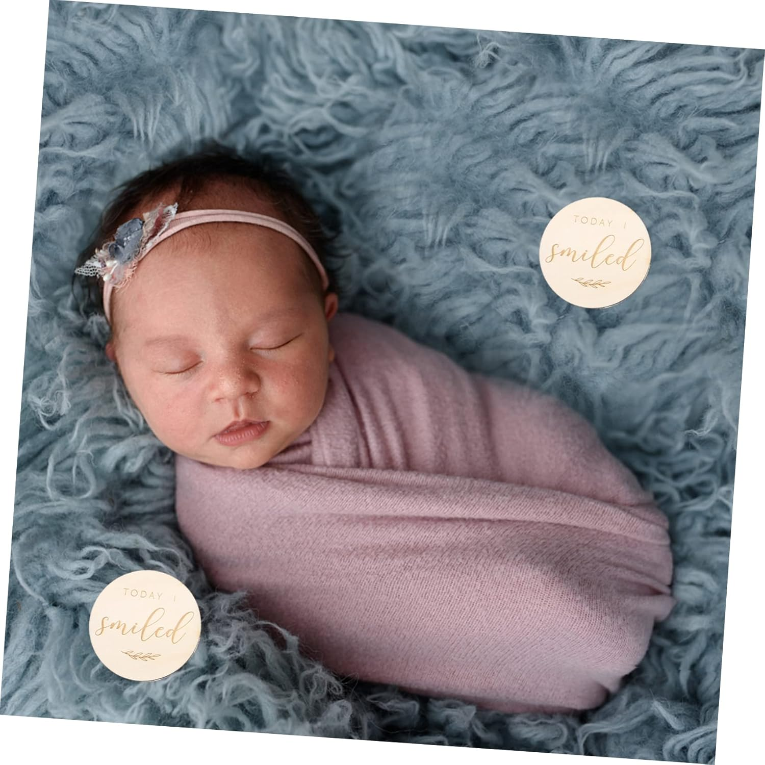 NUOBESTY 12Pcs Wooden Commemorative Card Baby Growth Cards Born Essentials for Baby Photo Prop Memory Milestone Newborn Boy Cards Hand Commemorative Growth Recording image number 4