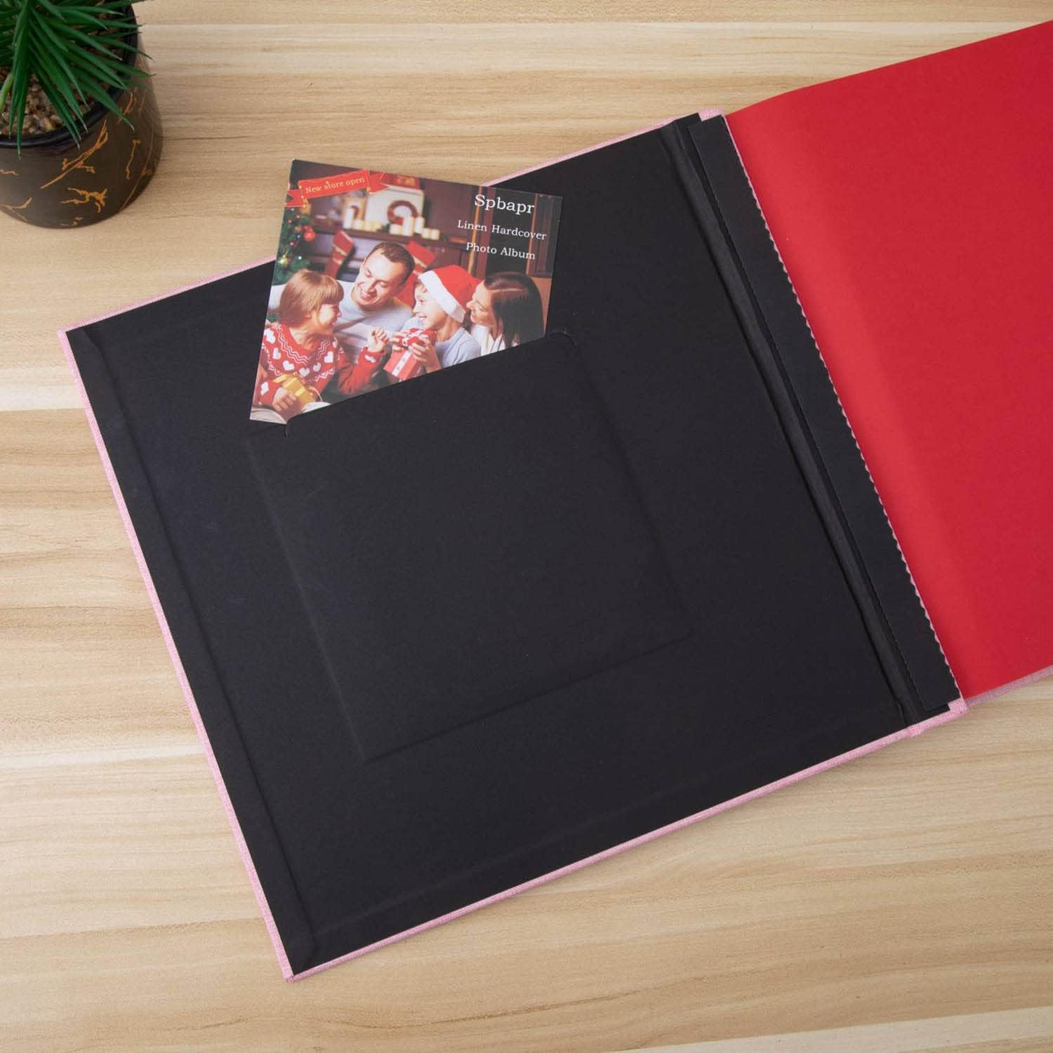 Large Photo Album Self Adhesive for 3X5, 4X6, 5X7, 6X8, 8X10 Pictures Magnetic Scrapbook Album DIY 40 Blank Pages with a Metallic Pen, Blue - 60 In Red image number 5