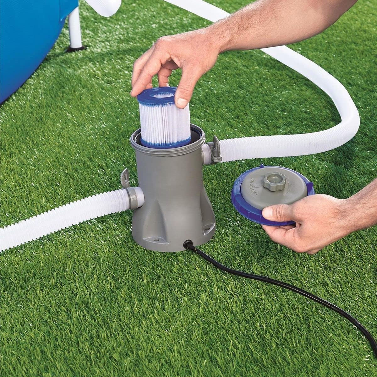 330Gal Swimming Pool Filter Pump for Steel Pro Frame Pools & Splash Frame Pools image number 5