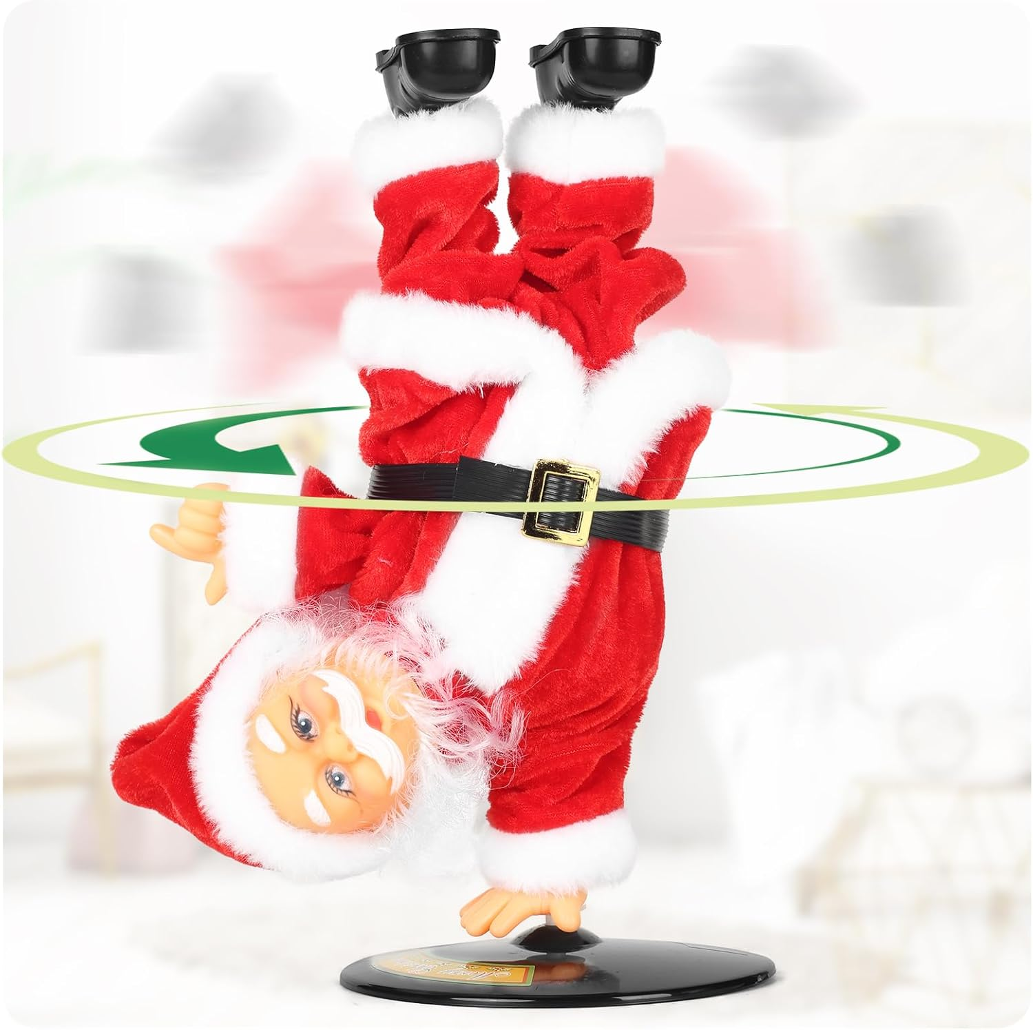 Sdenow Twerking Santa Claus,Booty Shaking Santa Dancing Santa Claus with Music Singing Animated Christmas Santa Toys for Kids - English Song