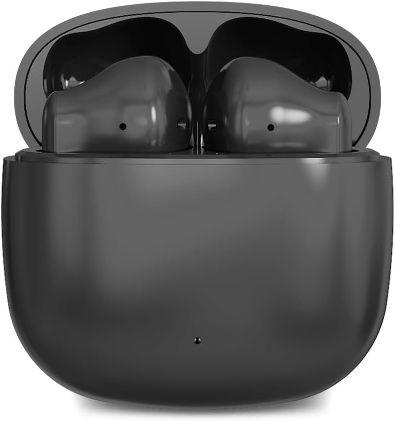 Contact Twins Nano Wireless Headphones with TWS Technology (True Wireless Stereo), Lightweight and Minimalist Headphones with up to 19 Hours Battery Life, Black image number 1