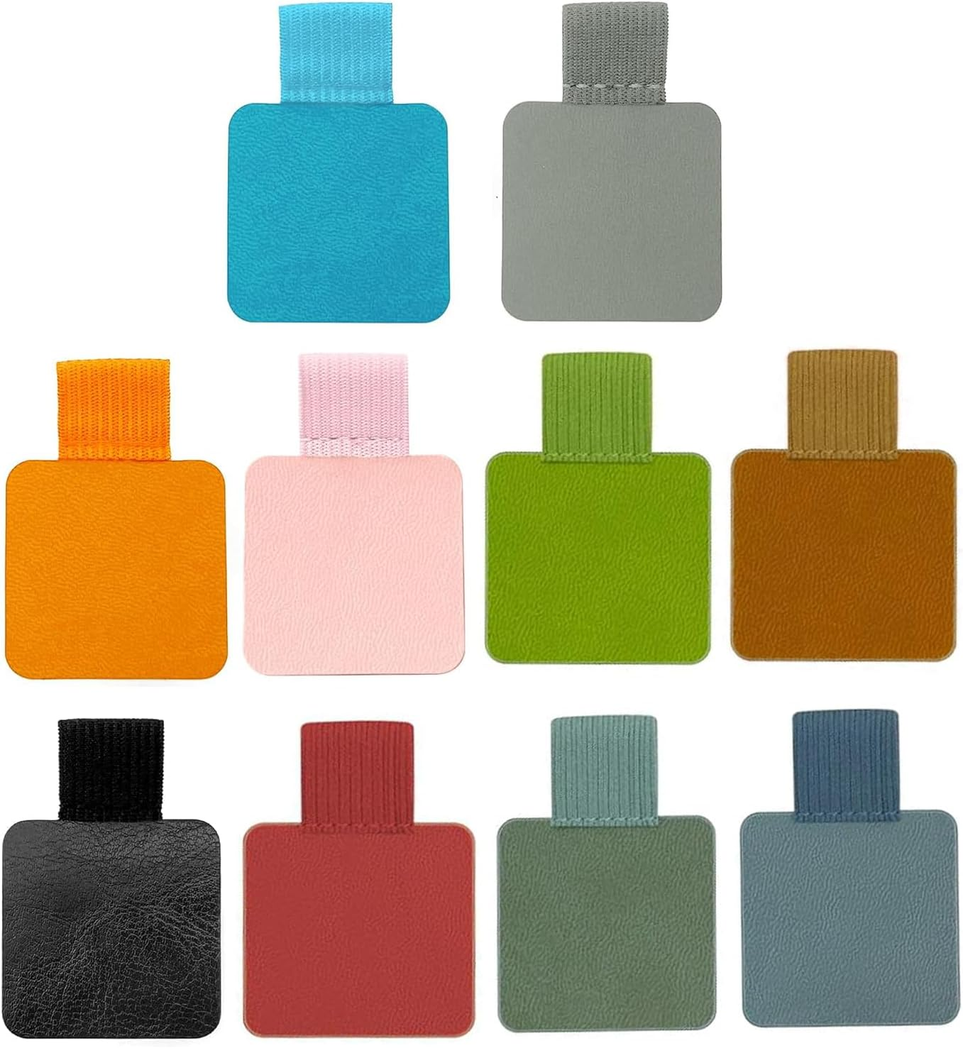 10PCS Self Adhesive Pen Loop Holder, Betterjonny Colourful Leather with Durable Elastic Loop | Anti-Loss & Portable for Notebooks, Journaling Supplies, Planners & Calendars image number 2