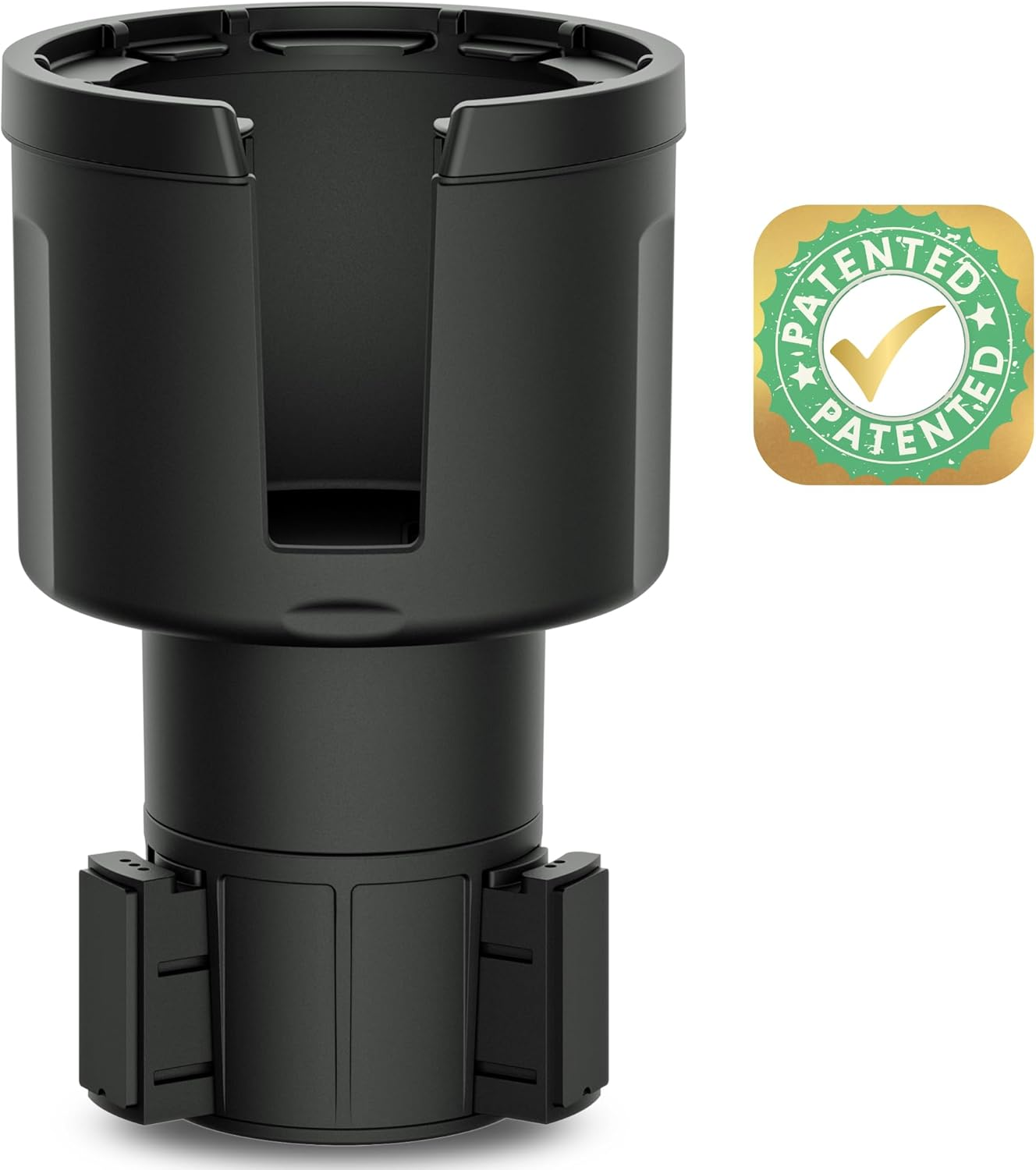 Swigzy Car Cup Holder Expander Adapter (Adjustable) - Holds Hydro Flask, Yeti, Nalgene, Large 32/40 Oz. Bottles & Big Drinks - Gray