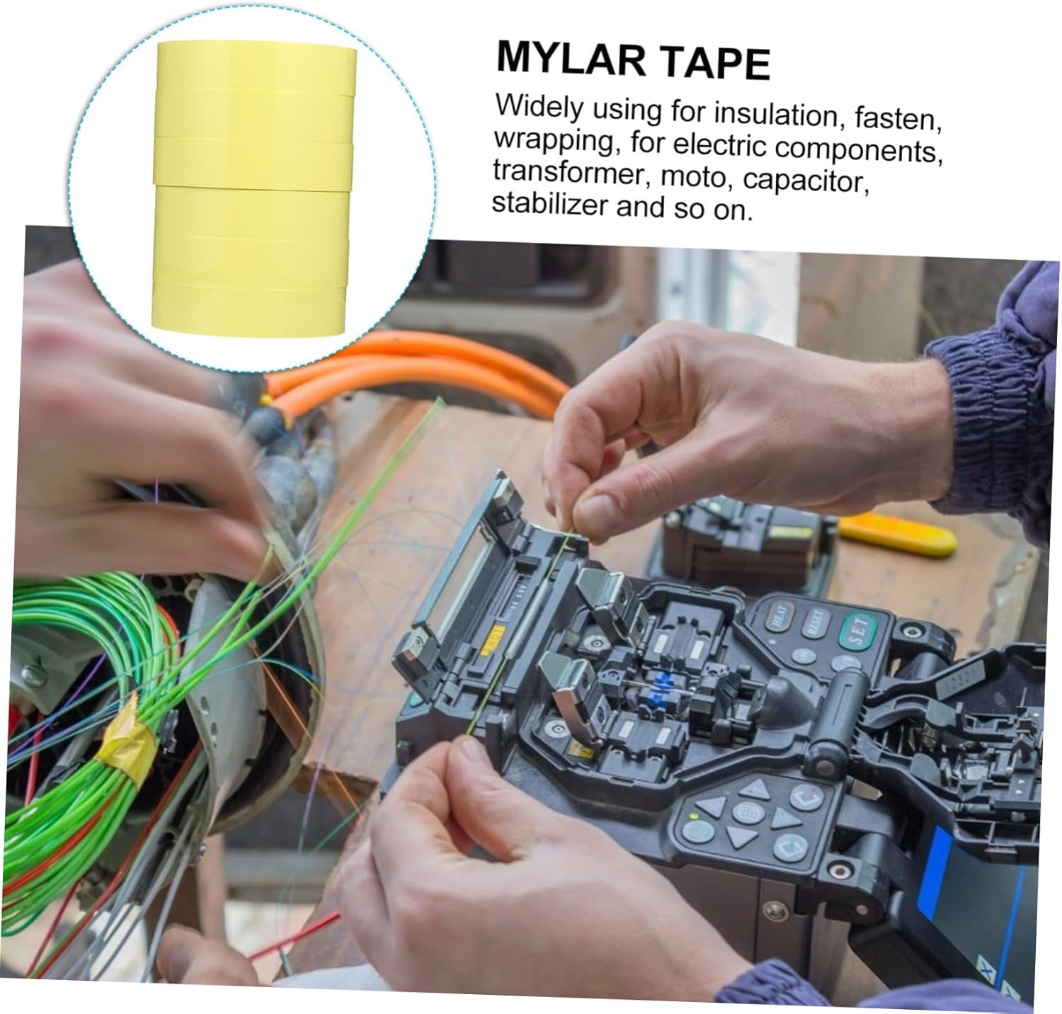 ULTECHNOVO 6Pcs Heavy Duty Double Sided Insulation Tape Mara Tape for Electric Components Random Color image number 6