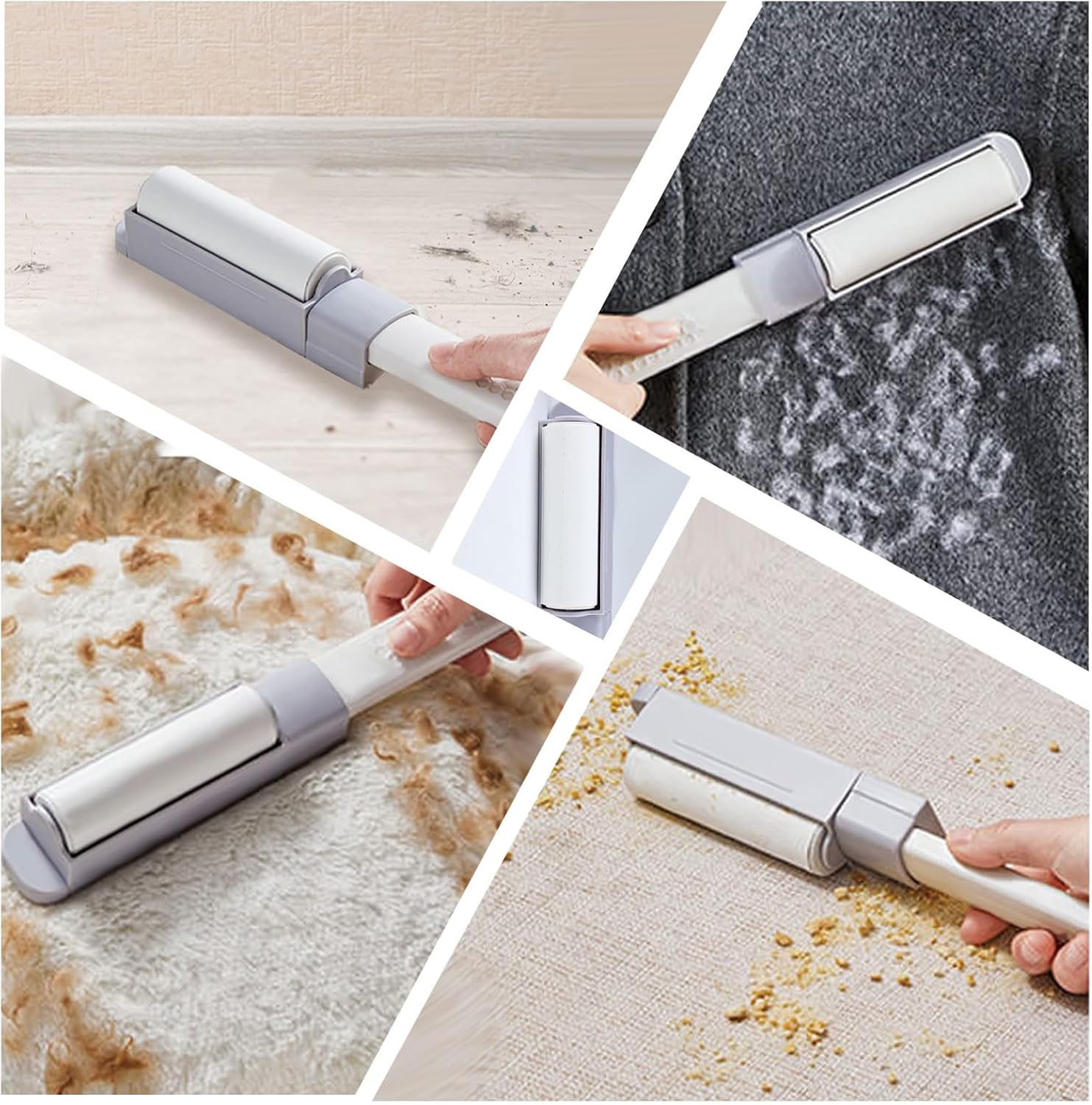 Realand 180 Sheets Lint Roller Refills, Lint Rollers for Pet Hair Extra Sticky, Dog and Cat Lint Remover for Clothes, Furniture, Couch, Car, 6 Refills