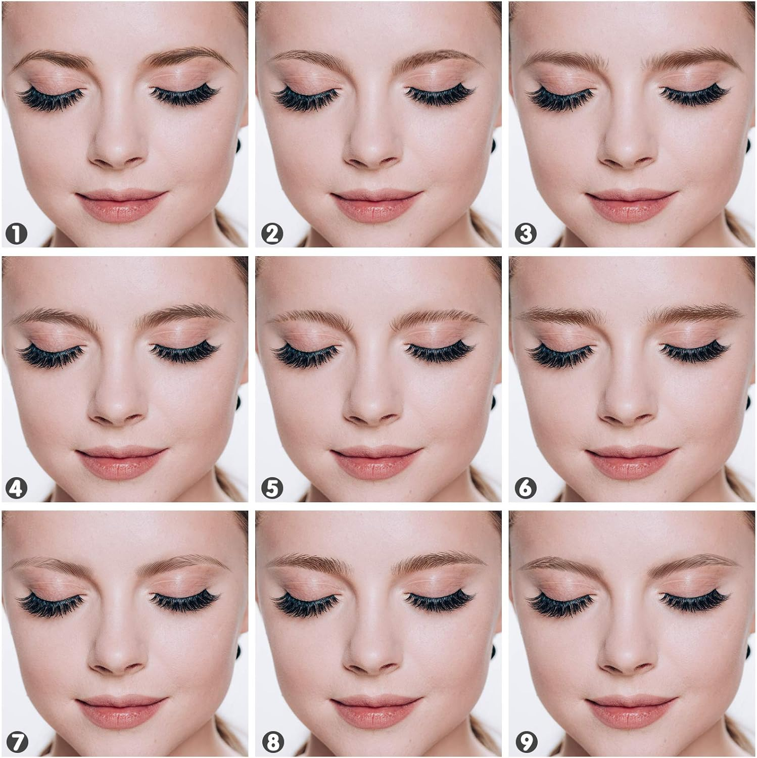 Blulu 18 Sheets 180 Pair 4D Hair like Waterproof Eyebrow Tattoos Stickers Faux Eyebrow Transfers Sticker Temporary Brow Tattoo Peel off Grooming Shaping Decal in Arch Style for Women(Brown and Black) - Brown image number 5