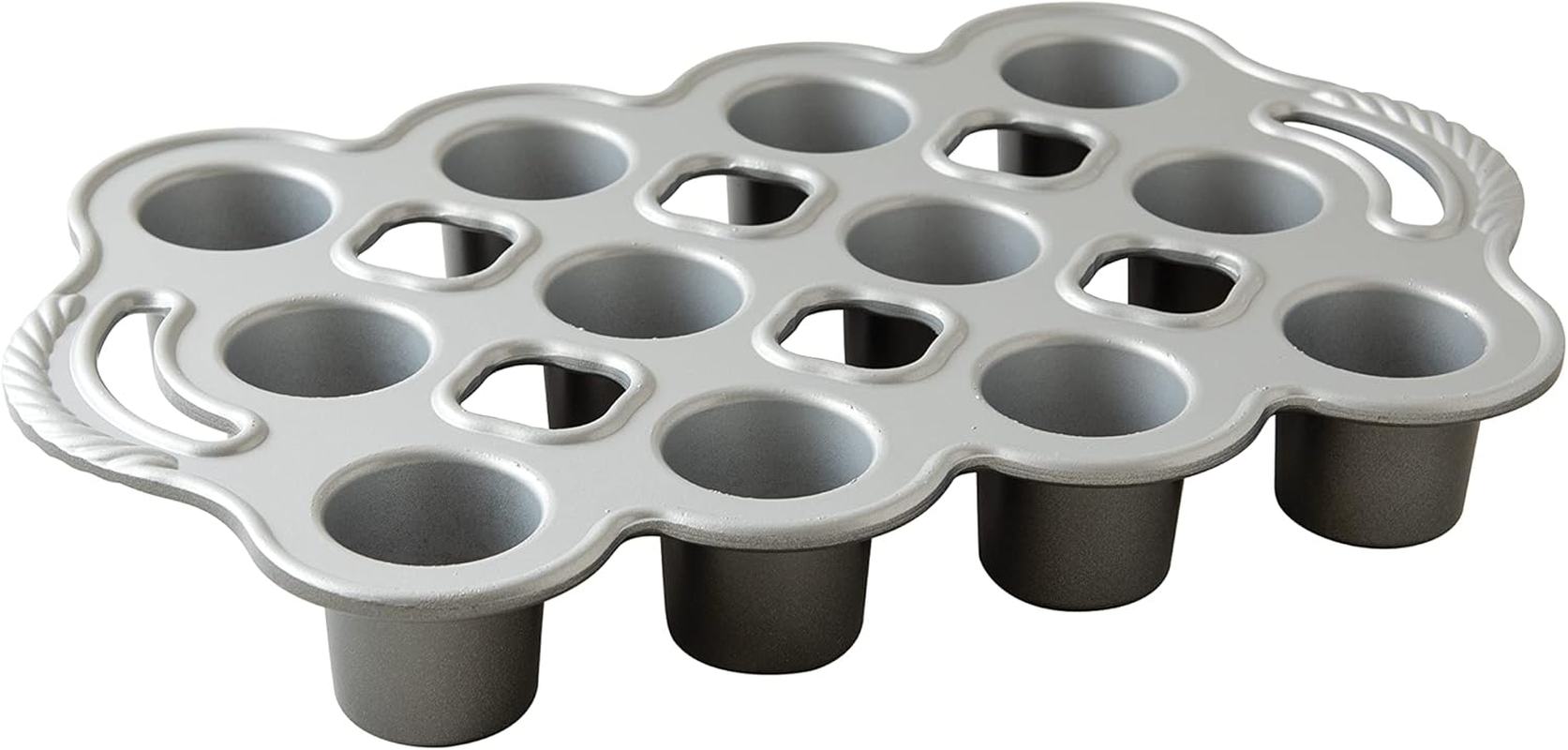 Nordic Ware Cast Aluminum Petite Popover Pan 1/4 Cup Each, 12 Cavity, Silver/Gray image number 2