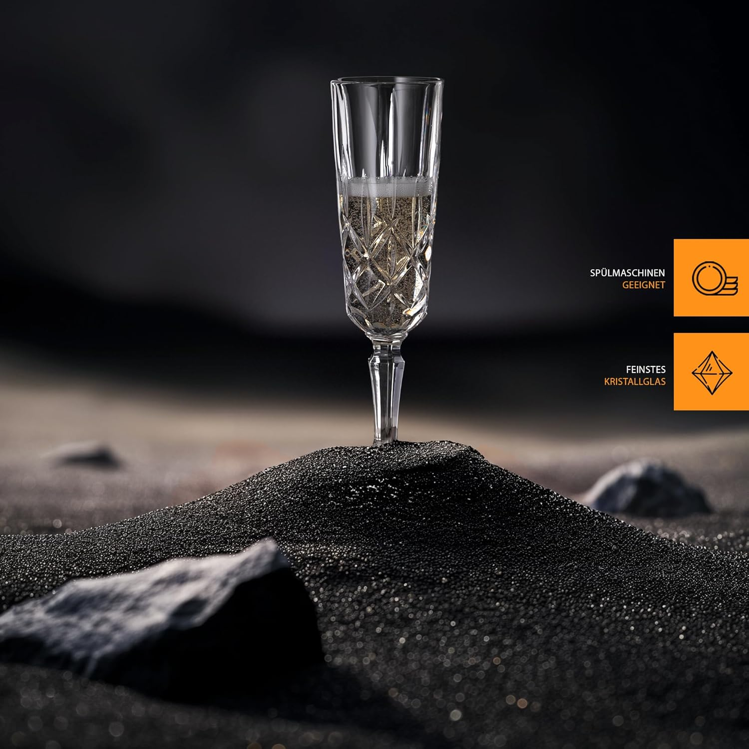 Nachtmann Noblesse Champagne Flutes, Clear &ndash; Elegant Crystal Glassware for Sparkling Wine & Prosecco &ndash; Enhances Bead & Aroma with Slimline Shape &ndash; 151 Ml Capacity (Pack of 4) image number 1