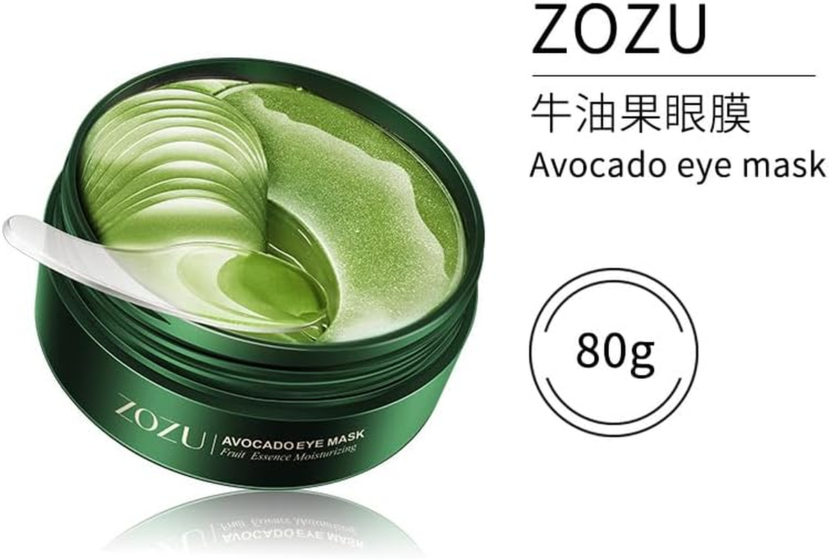 Eye Patch, 60 Pieces of Avocado Eye Mask to Combat Puffy Eyes, Dark Circles, Fine Lines, and Wrinkles, Used for Dark Circles and Puffy Eye Masks. image number 3