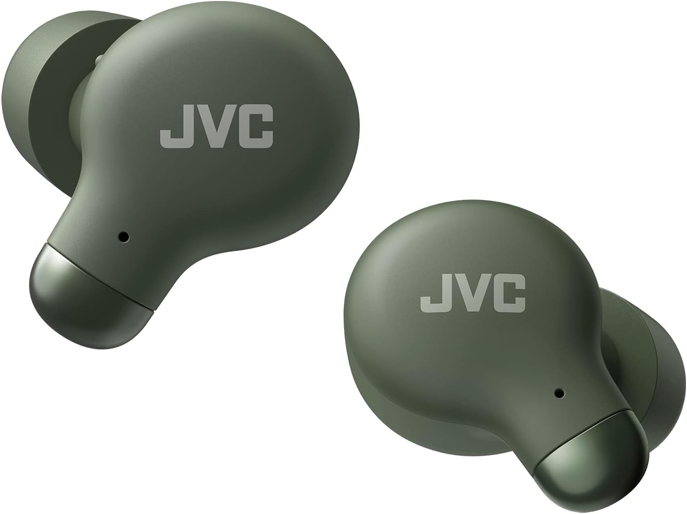 JVC HA-Z250T-G True Wireless Active Noise Cancelling Headphones, Soft & Comfortable Memory Foam Earplugs, 3 Sound Modes, BT 5.3, 28 Hours Battery Life, Green