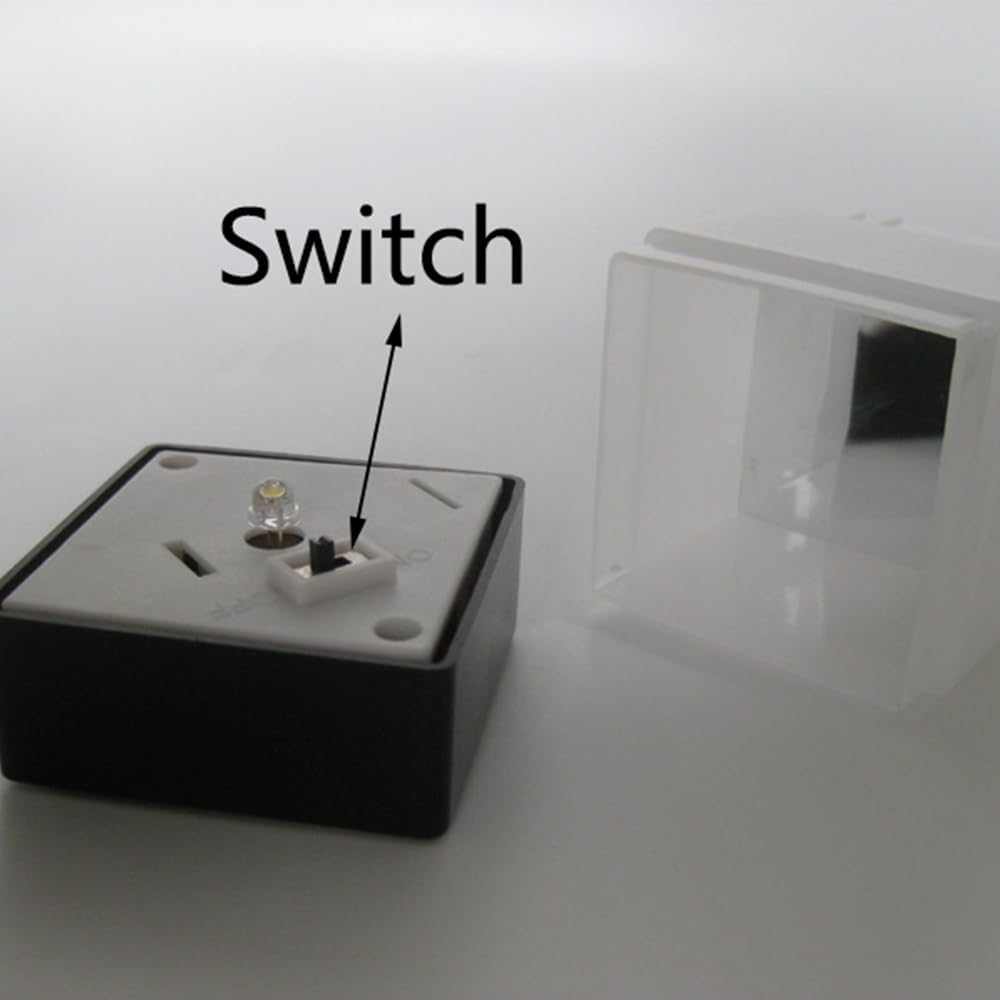 Tophomer 5PCS Outdoor Modern Solar Post Lights - 5X5Cm Glass LED Fence Lights, Waterproof Deck Cap Lights for Flat Surface Patio Garden Decoration (White) image number 6