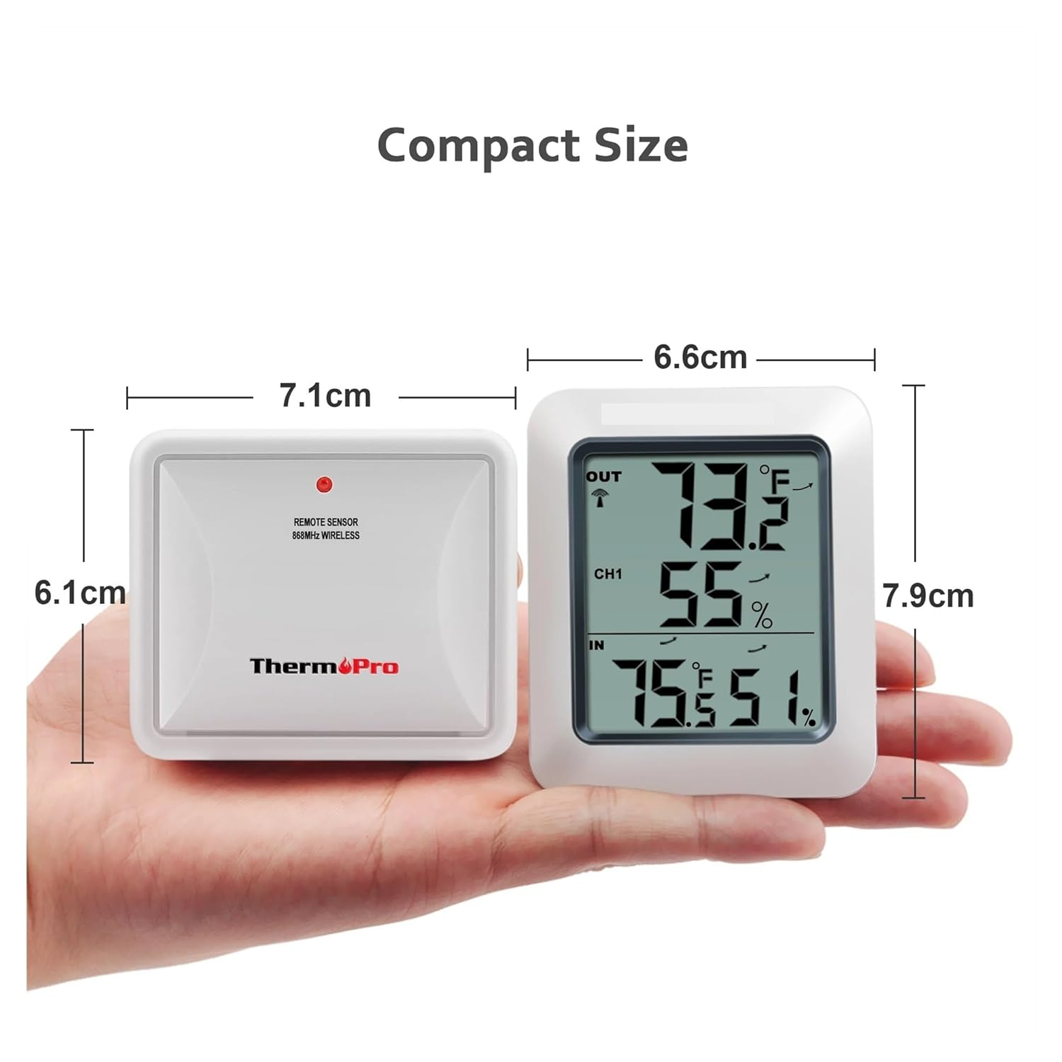 60M Wireless Digital Indoor Outdoor Thermometer Hygrometer Weather Station for Home image number 4