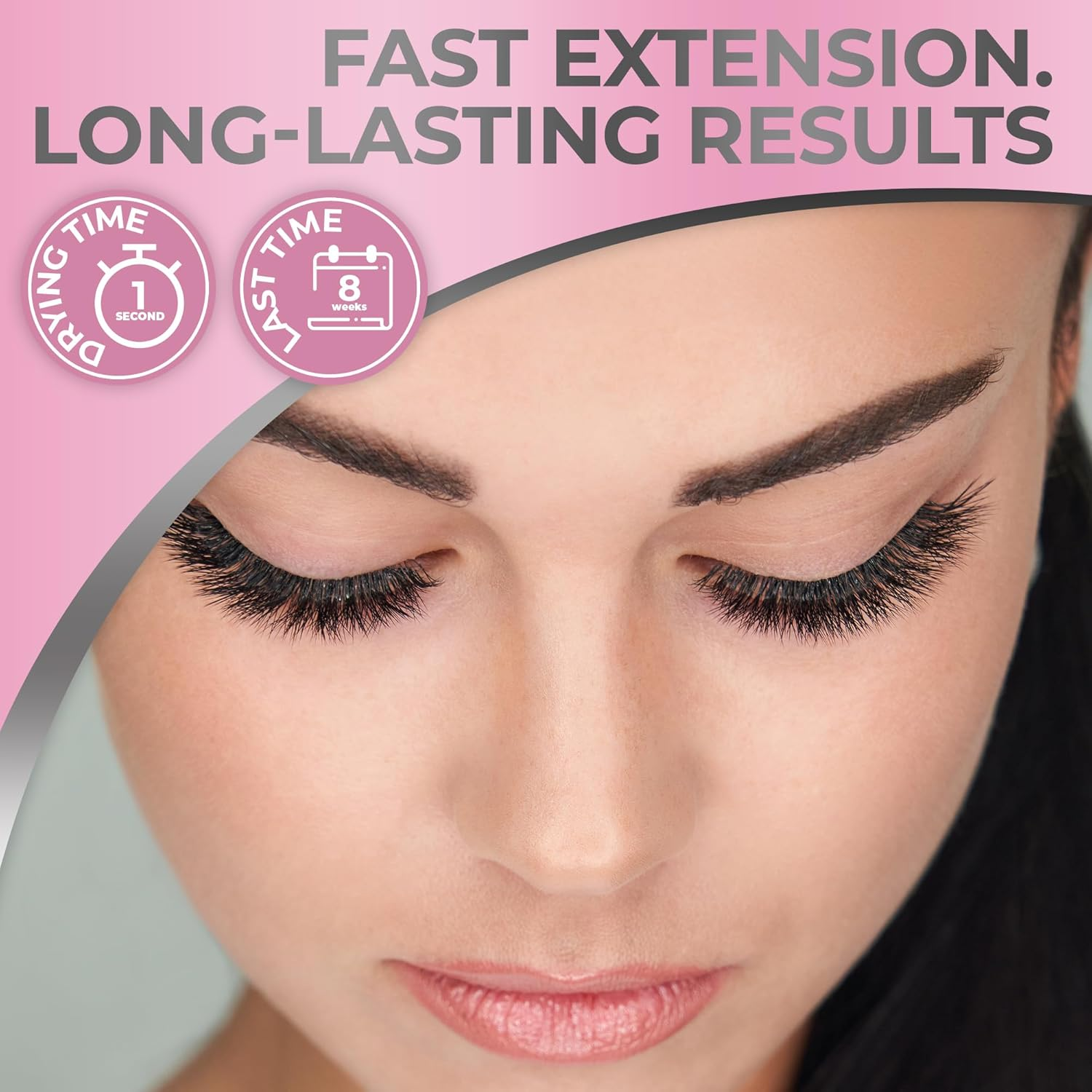 Mega Hold Eyelash Extension Glue Liore Lash / 1-2 Sec Dry/Retention - 7-8 Weeks/Black Adhesive/Professional Supplies for Classic/Volume Lashes (0.17Fl.Oz / 5Ml) image number 6
