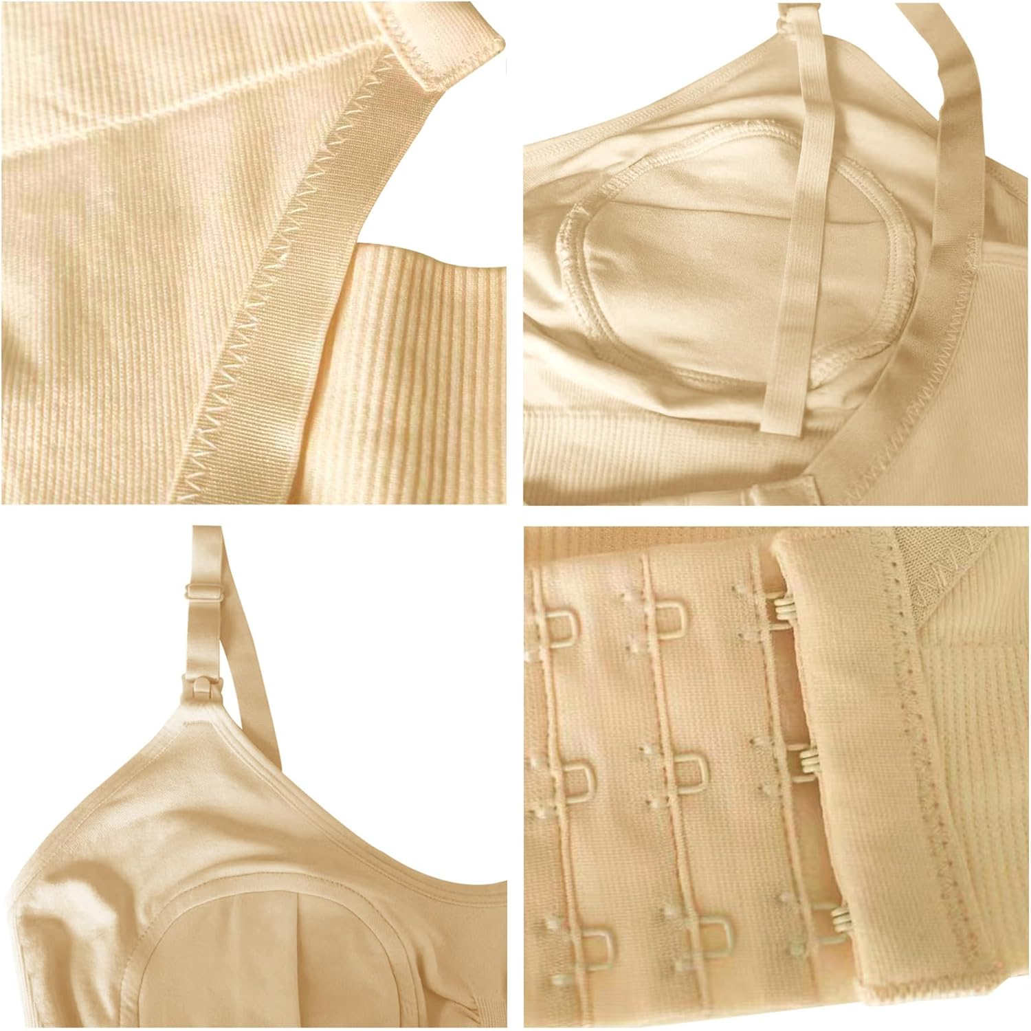 Dress Cici Hands Free Pumping Bra for Large Breast, 3 in 1 Front Clip Maternity Nursing Bra, 2 Pack