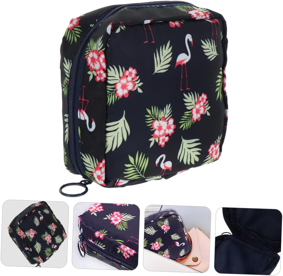 Healvian 2Pcs Sanitary Towel Bag Pouch for Women Travel Coin Purse Outdoor Sanitary Towel Pouch for Travel Carry Bag and Toiletries Storage Random Color image number 3