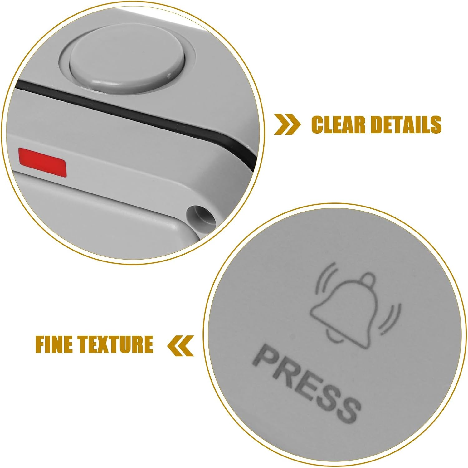 Iplusmile Garage Door Wall Button, Waterproof Push Opener Switch Doorbell, Universal Garage Door Switch Momentary Button for Home Outdoor, Grey image number 5