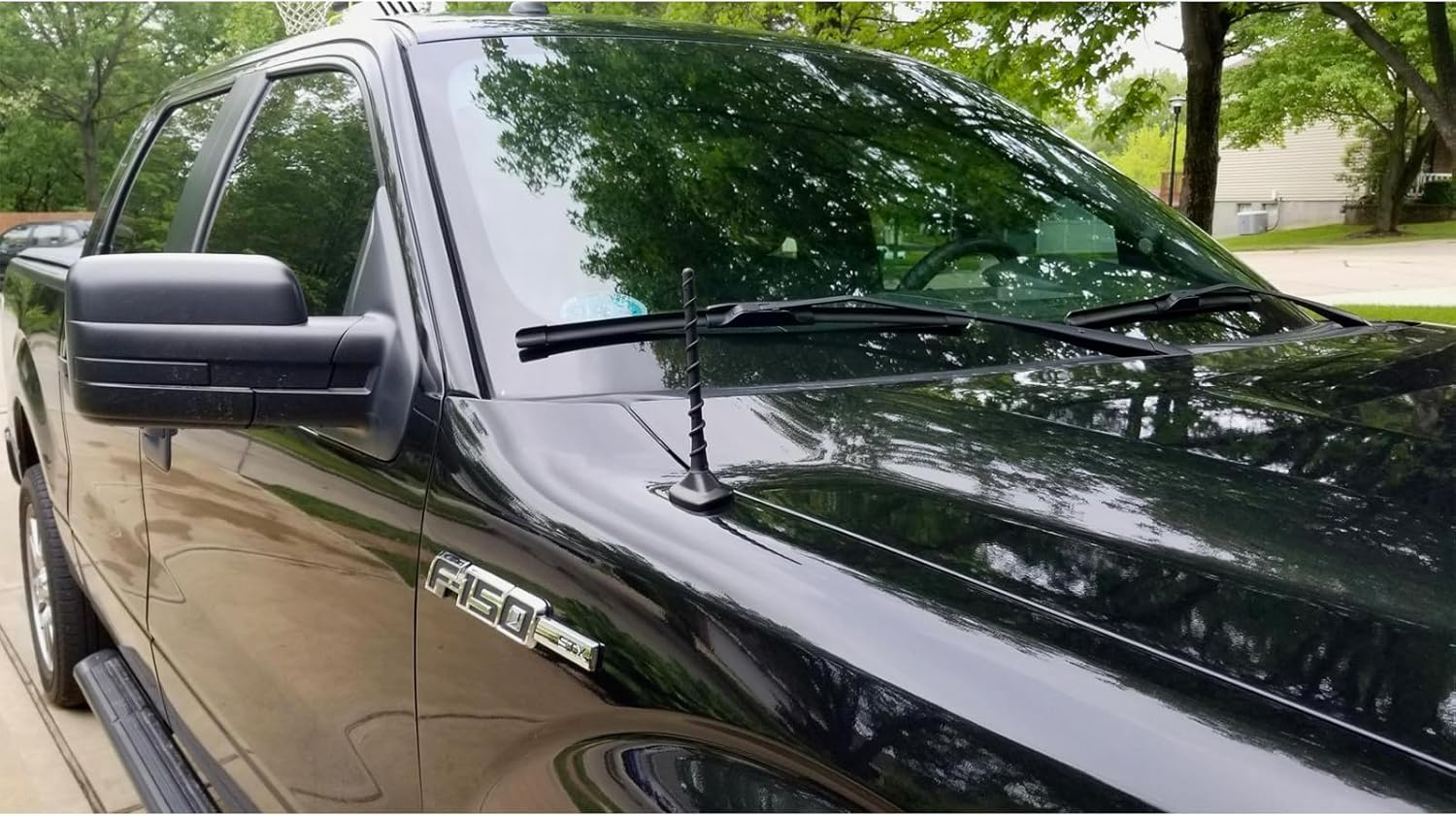 AQTAQ Universal Vehicle Roof Mount Car Antenna Short 18Cm/7Inch Car Radio Rod Antenna Replacement with High-Quality AM & FM Reception with M4 M5 M6 Threaded Adapter Suitable for Most Models Etc image number 1