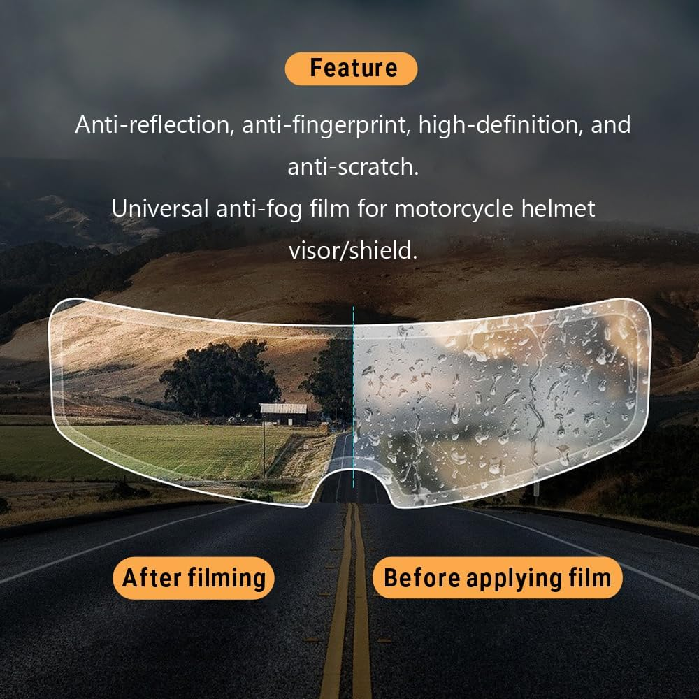 Anti Rain Film Fog Resistant Film for Motorcycle Helmet Shield Helmet Visor image number 6
