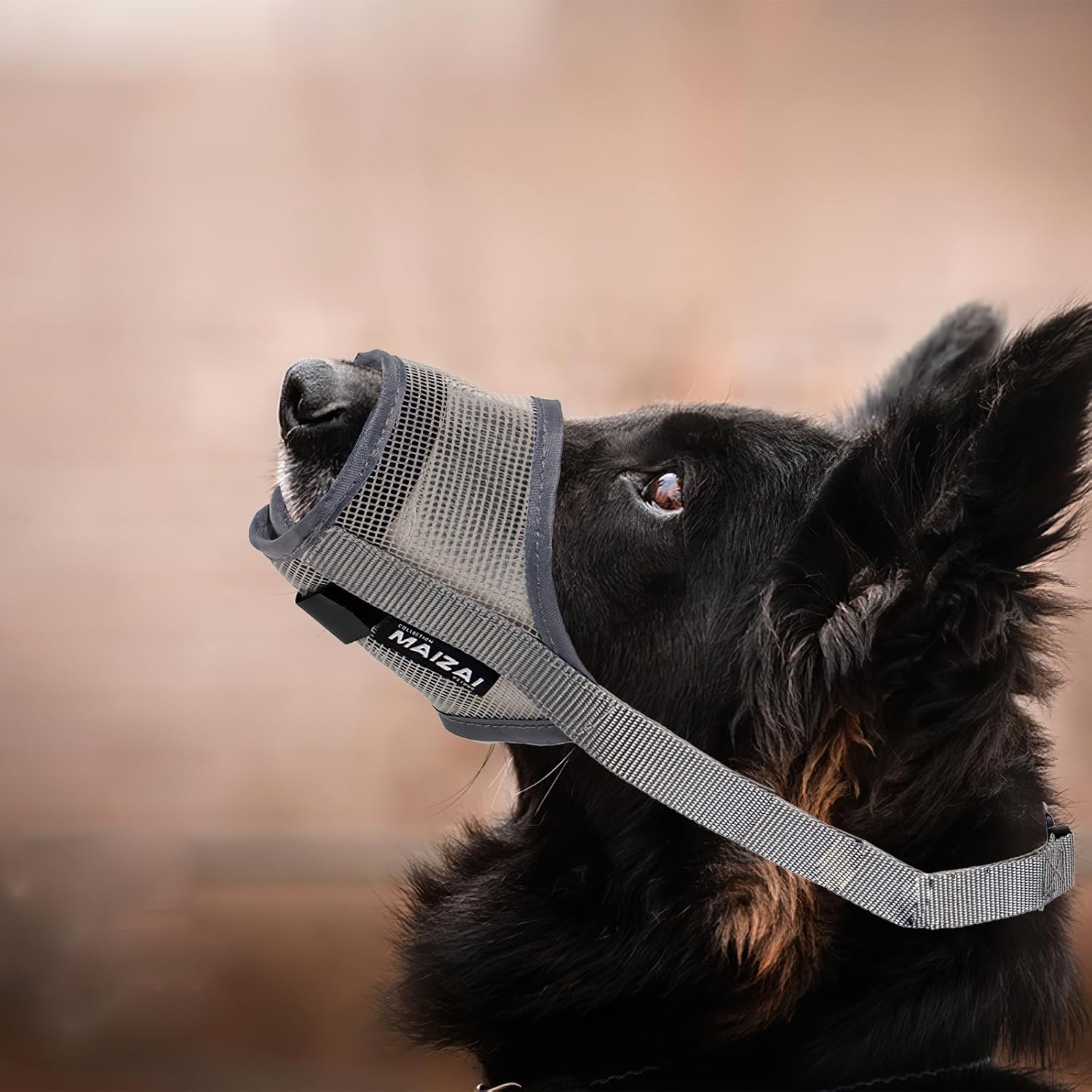 Larfraecy Muzzles for Dogs, Soft Mesh Muzzle, Breathable Muzzle for Dogs, Adjustable Dog Muzzle for Medium and Large Dogs, Catching Biting, Licking and Chewing (Grey, L) image number 1