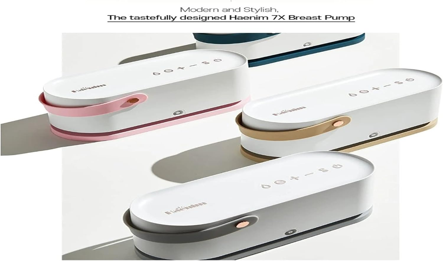 Haenim Electric 7X Breast Pump, White/Pink image number 4