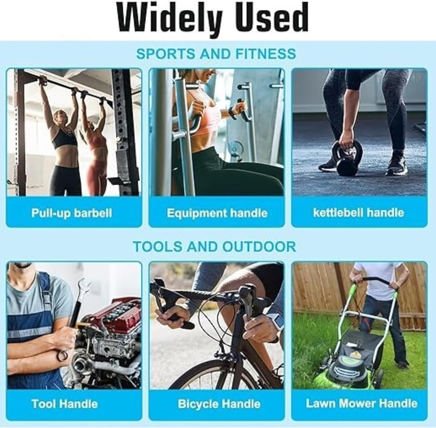 Abeillo Silicone Grip Tape Self Fusing Tapes Handles Wrap Tape，2.5Cm Wide by 3M Long, for Tennis Softball Hockey Fishing Pole Racket Shock Absorption, Black image number 4