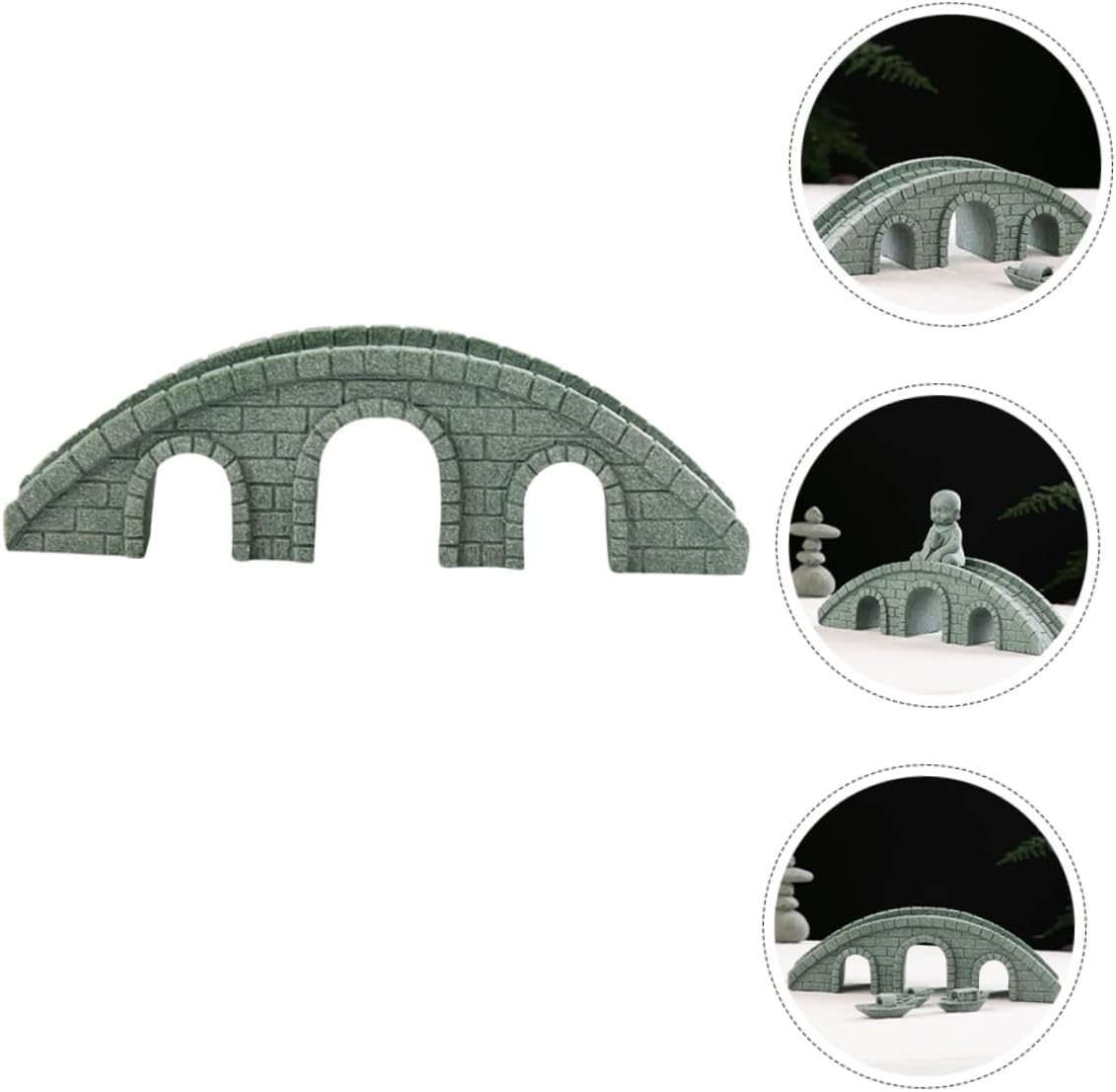 Kisangel DIY Micro Landscape Accessory Miniature Bridge Figurine Garden Bridge Model image number 3