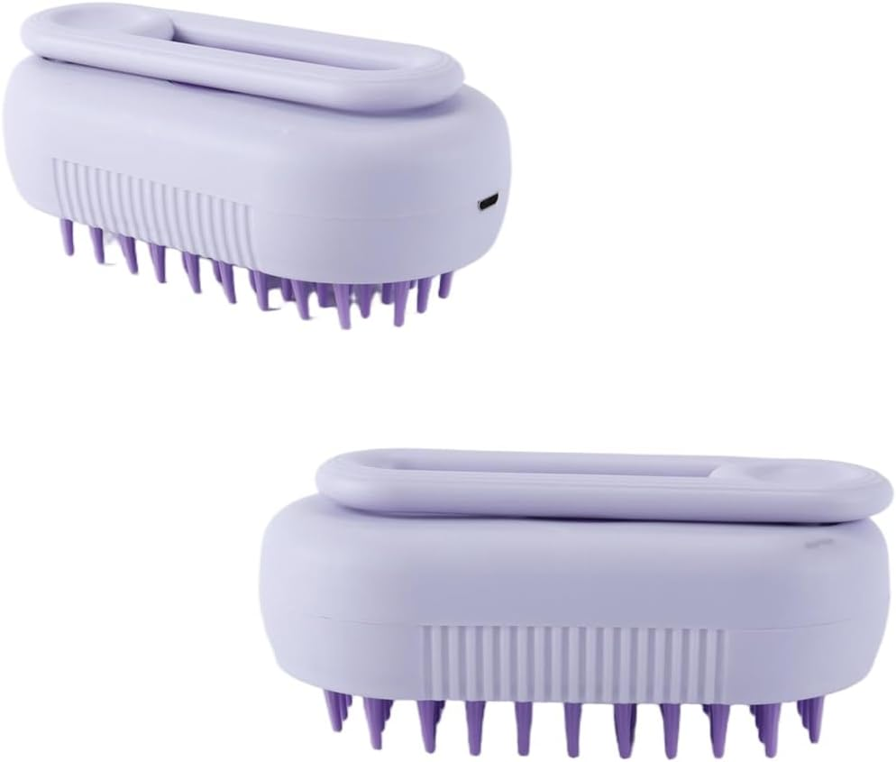Laroal 4 in 1 Cat Steam Brush for Shedding, Rechargeable Dog Steamy Brush, Static Steam Pet Brushing, Massage, Cleaning (Purple) image number 4