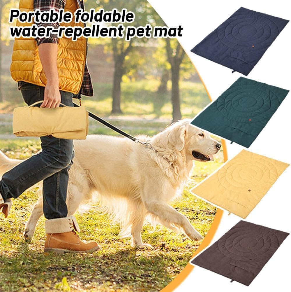 Portable Waterproof Dog Mat, Foldable Pet Bed for Indoor & Outdoor Use - Ideal for Travel, Camping, and Training, 39"X30" with Carry Bag - Durable, Washable, Lightweight image number 2