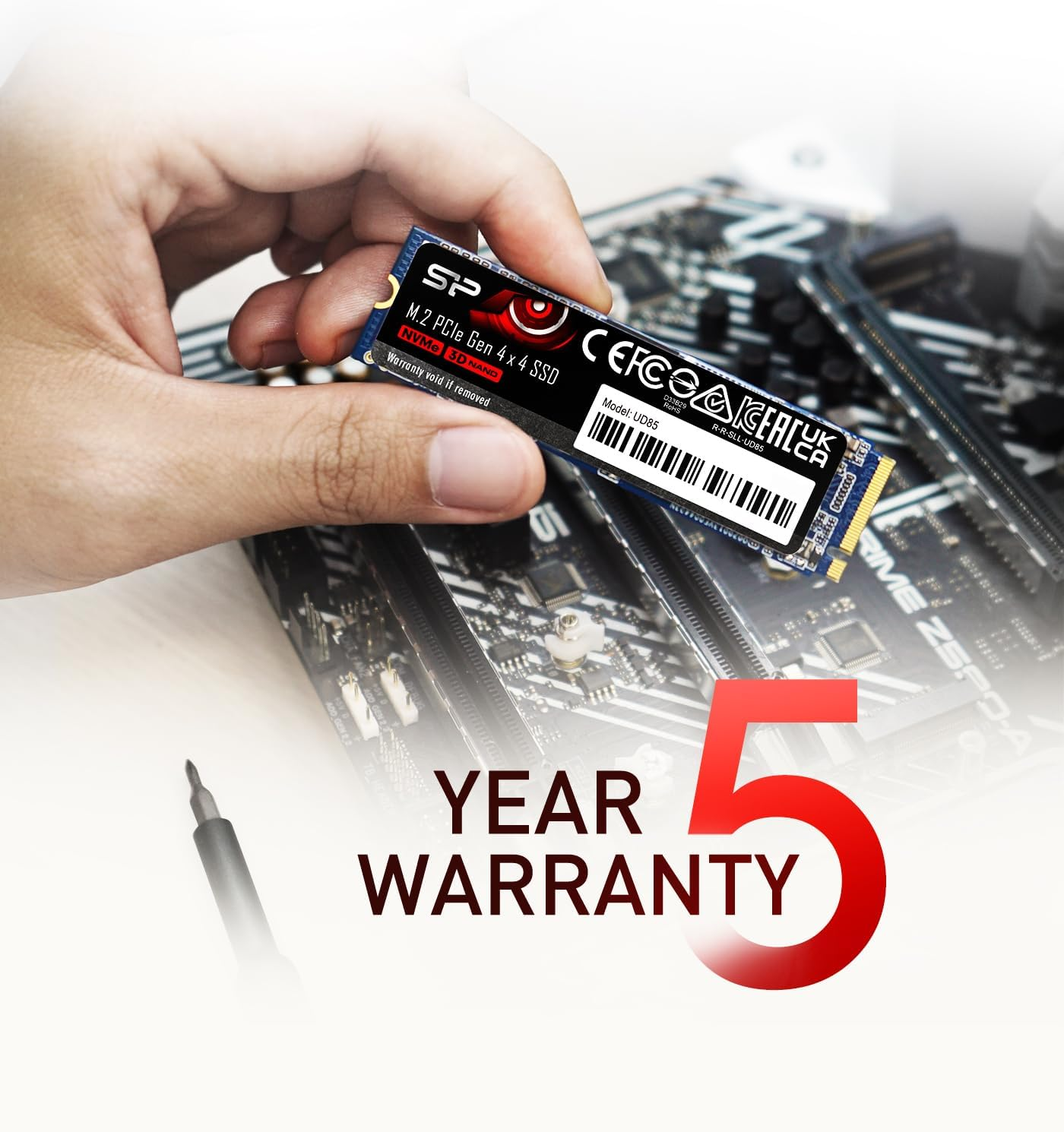 Silicon Power UD85 4TB Nvme Pcie 4.0 M.2 SSD, up to 3600Mb/S, 3D NAND M.2 2280 Pcie Gen4X4 Internal Solid State Drive for Desktop Laptop PC Computer image number 1