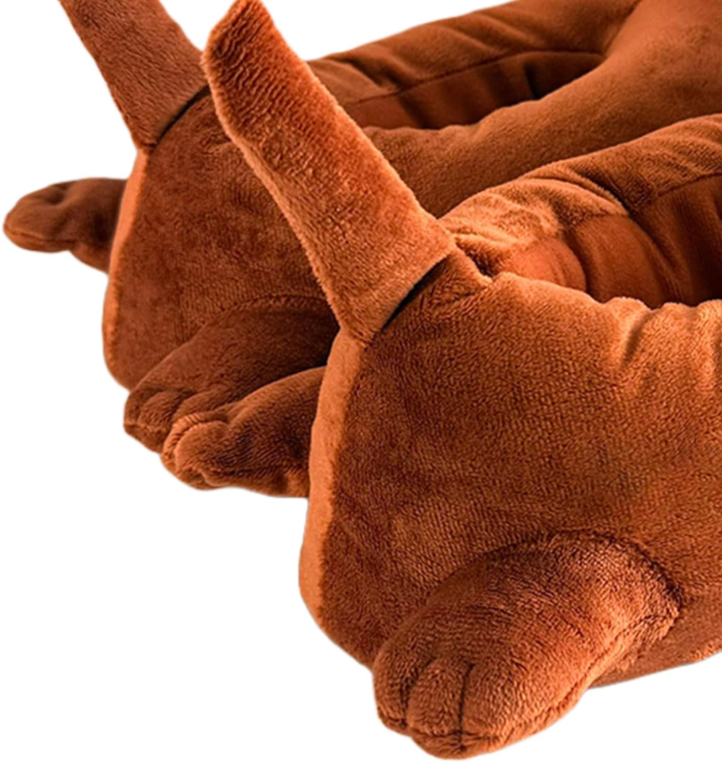 Funny Dachshund Slippers, House Winter Slippers Women Non-Slip, Cute Fuzzy Warm Shoes for Indoor Home Hospital Postpartum Pregnancy Fall Mother Daughter Elderly Men image number 4