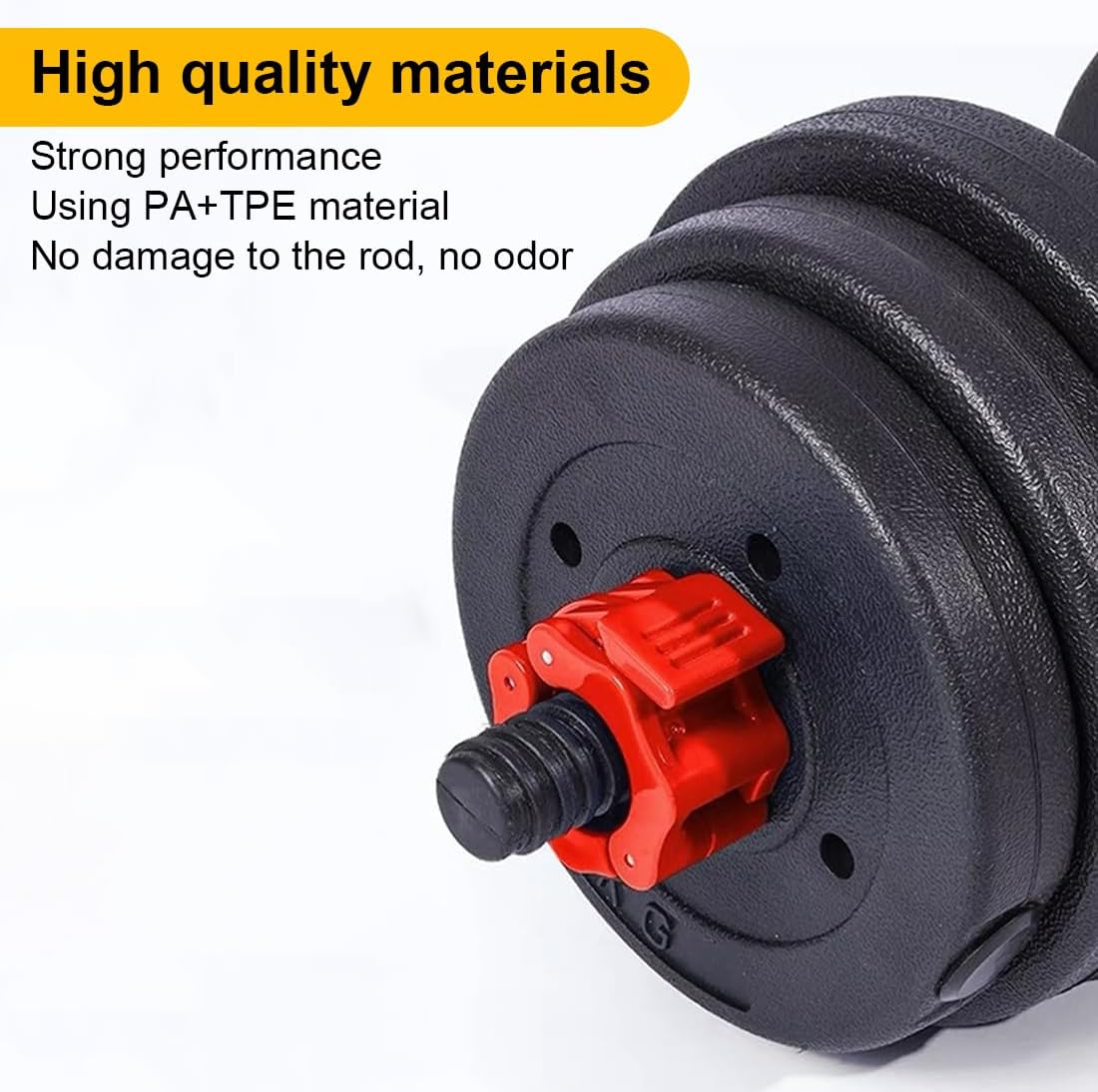 KGDUYC Fitness Collars, Pack of 4 Dumbbell Bars Quick Release Buckles and Mounting Nuts image number 2