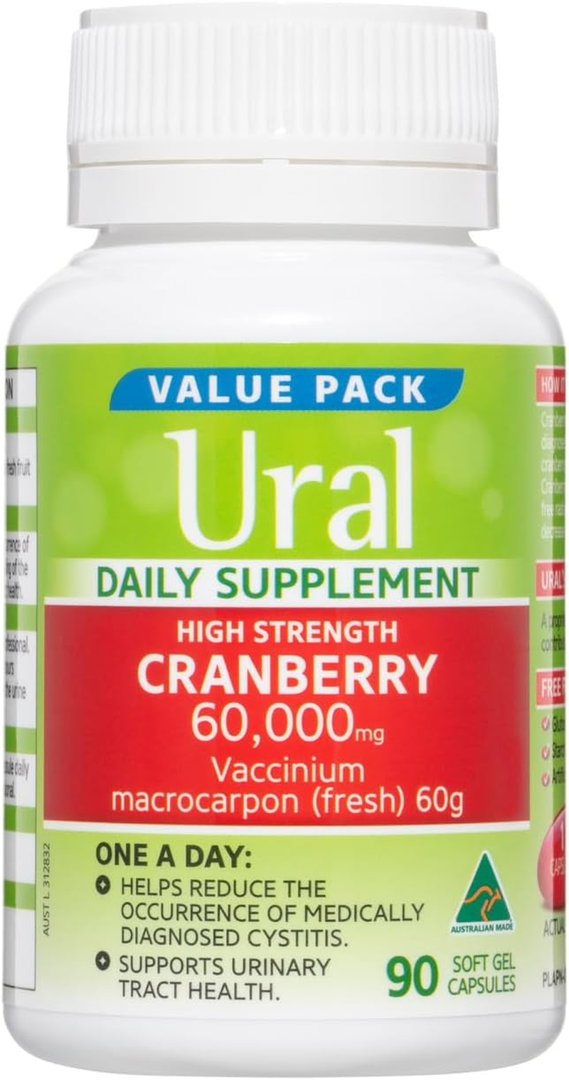 Ural 60,000Mg Daily Supplement High Strength Cranberry 90 Capsules image number 5
