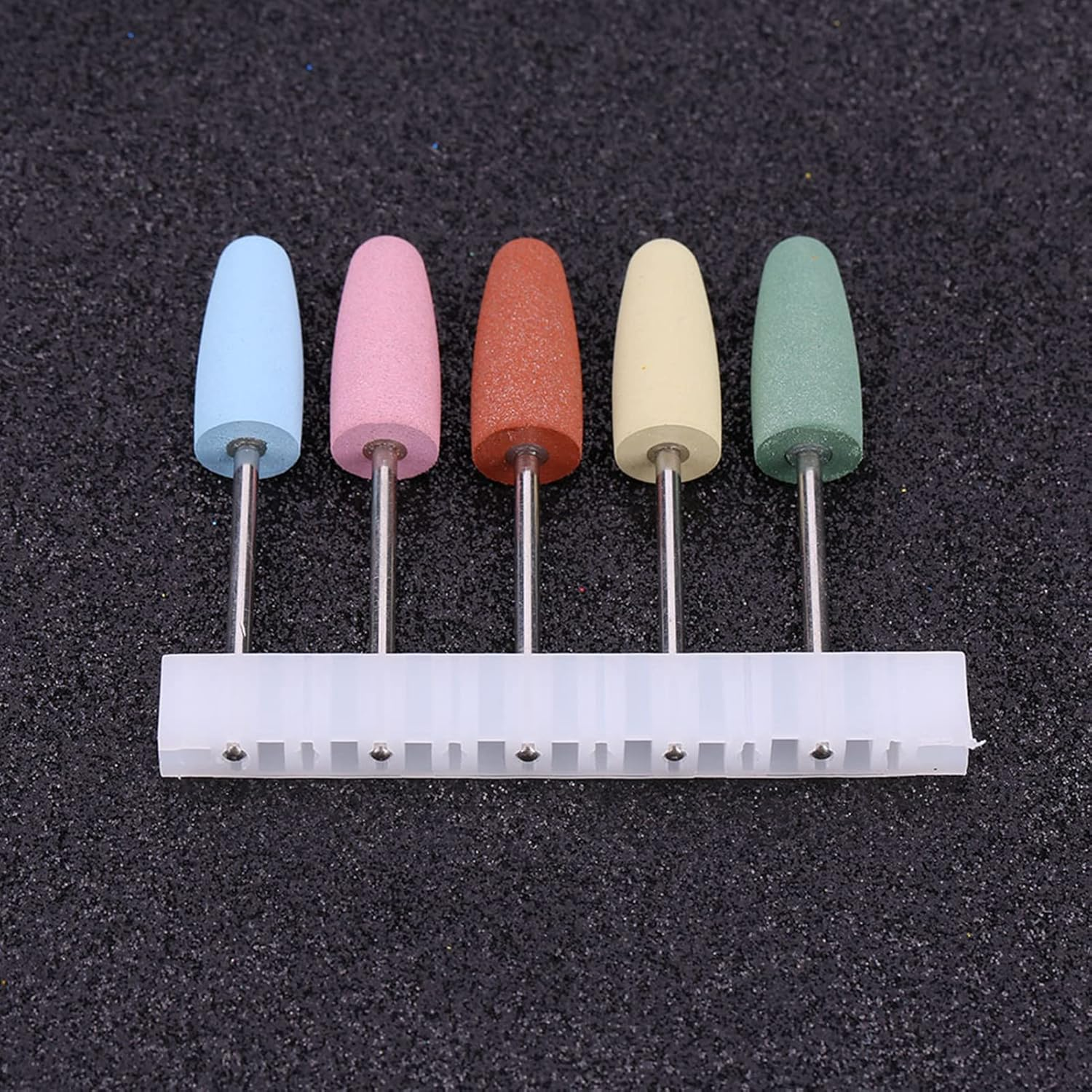 WAONIQ 5Pcs Nail Drill Bit Silicone Nail Polisher Grinder Drill Bit for Manicure Machine Tools Smoothing Drill Nail Art Machine image number 4